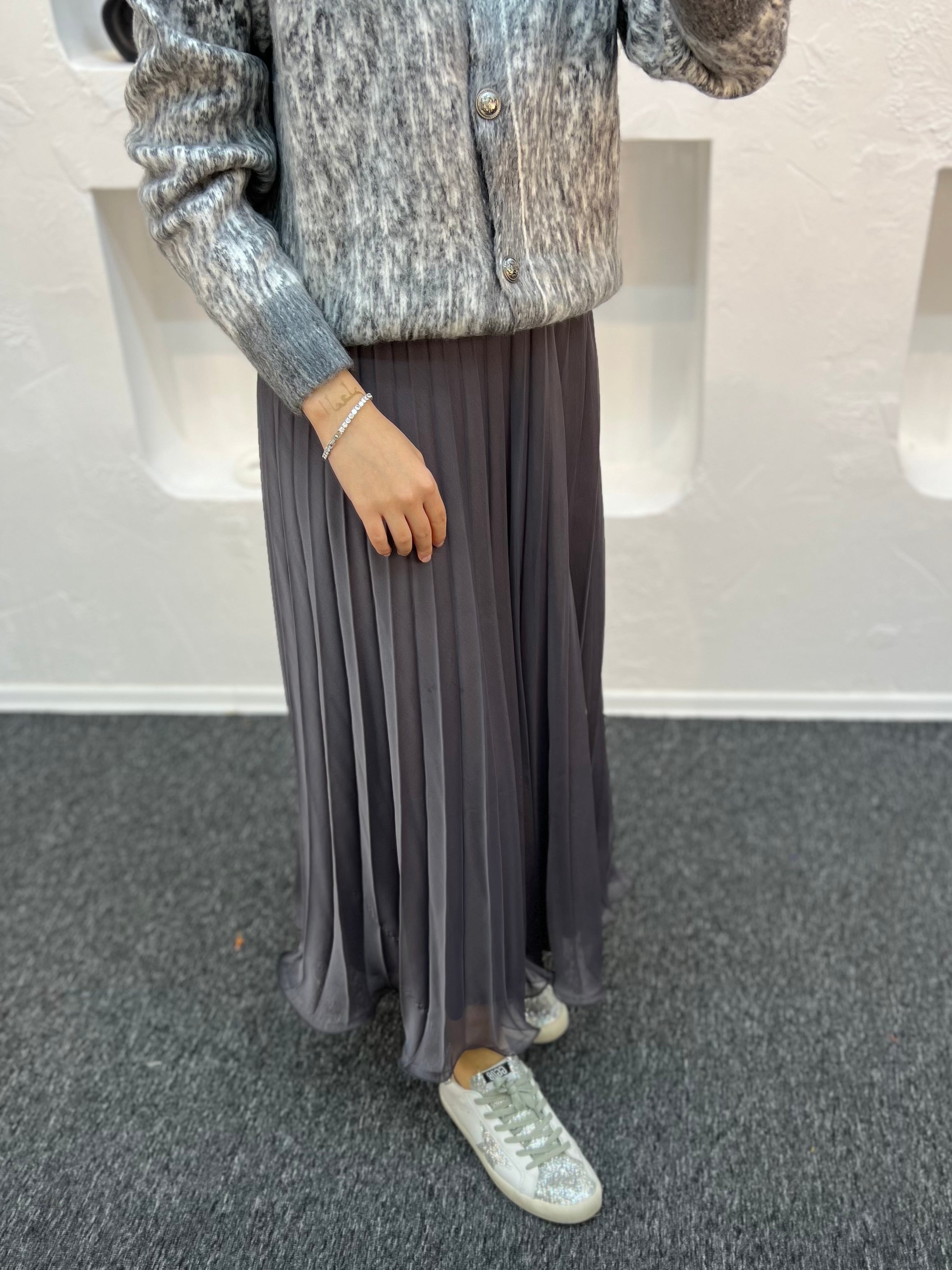 Şifon Piliseli Etek