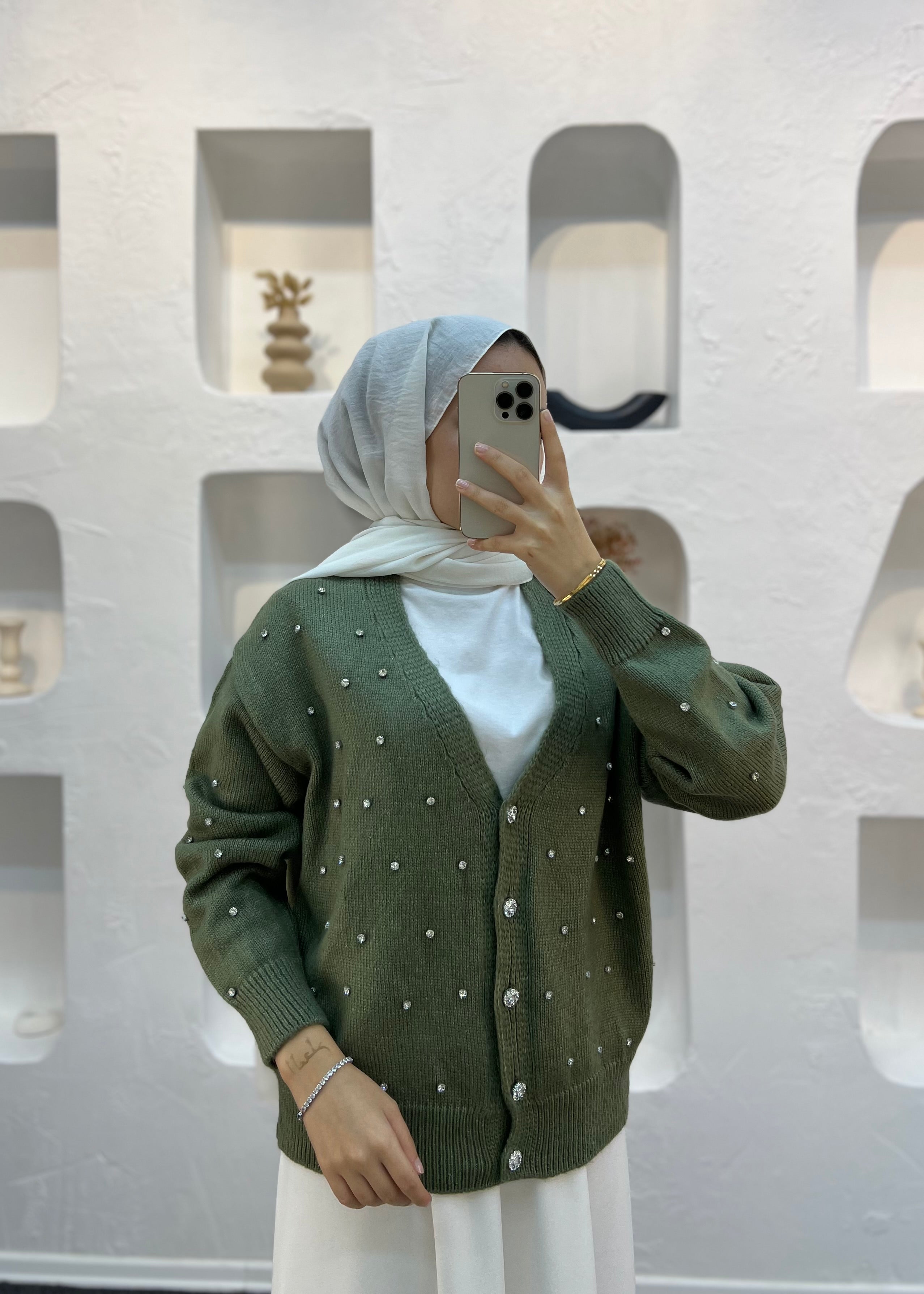 Diamond Taşlı Hırka