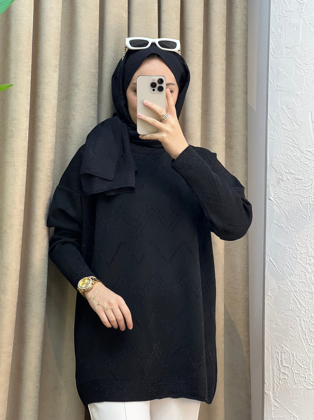 Natali Simli Merserize Tunik