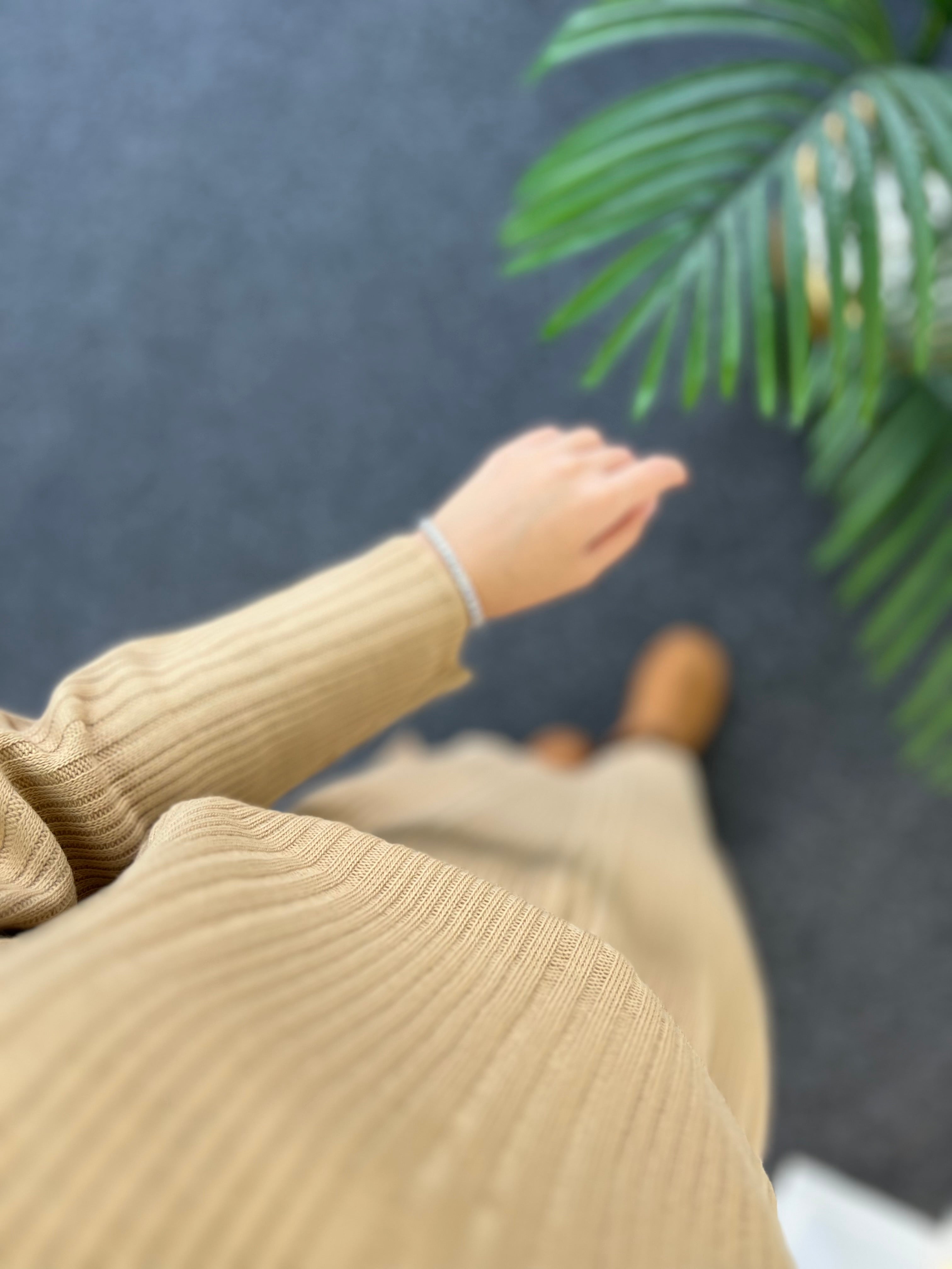 Fitilli Triko Elbise