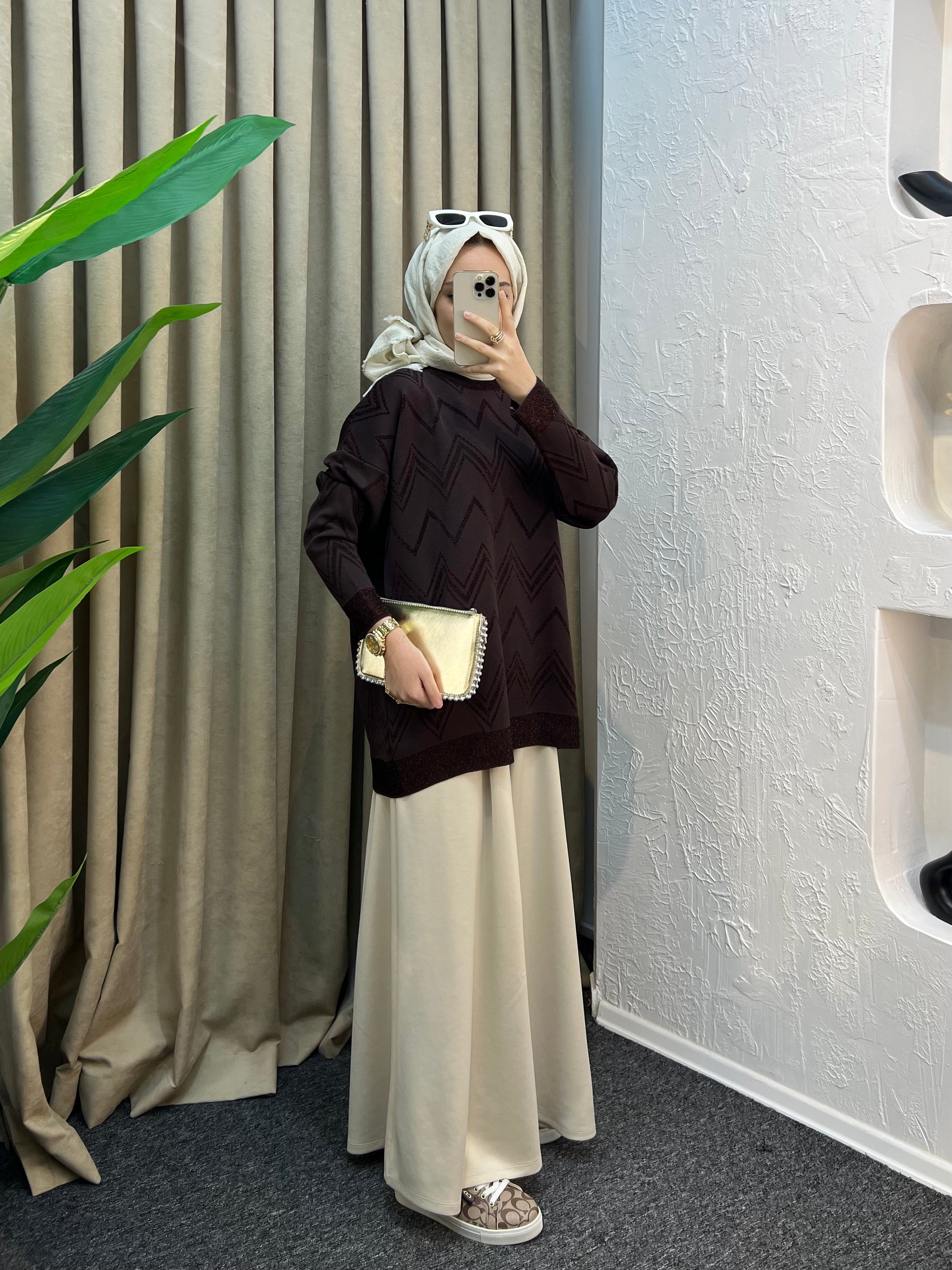 Natali Simli Merserize Tunik