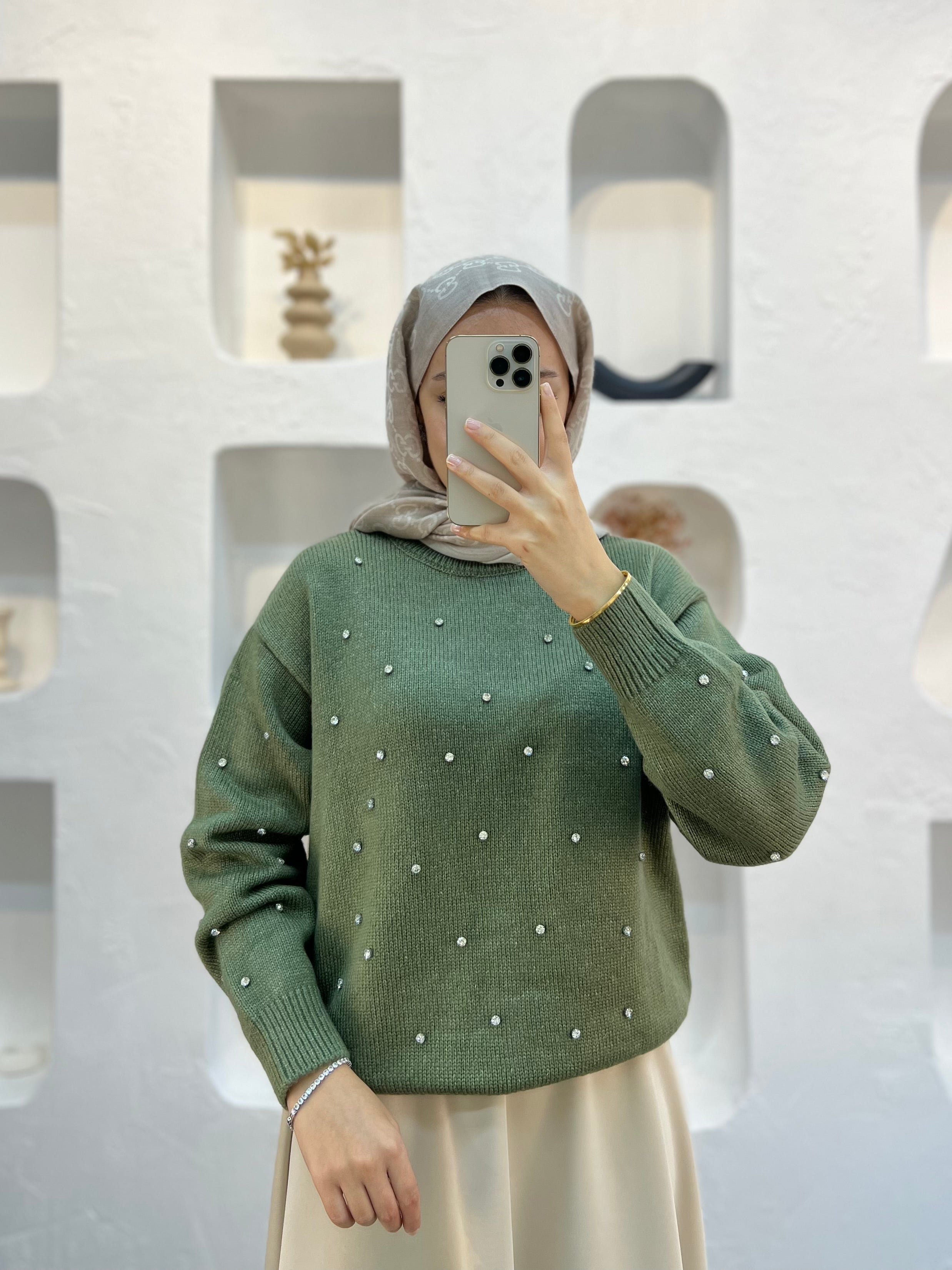 Diamond Taşlı Kazak