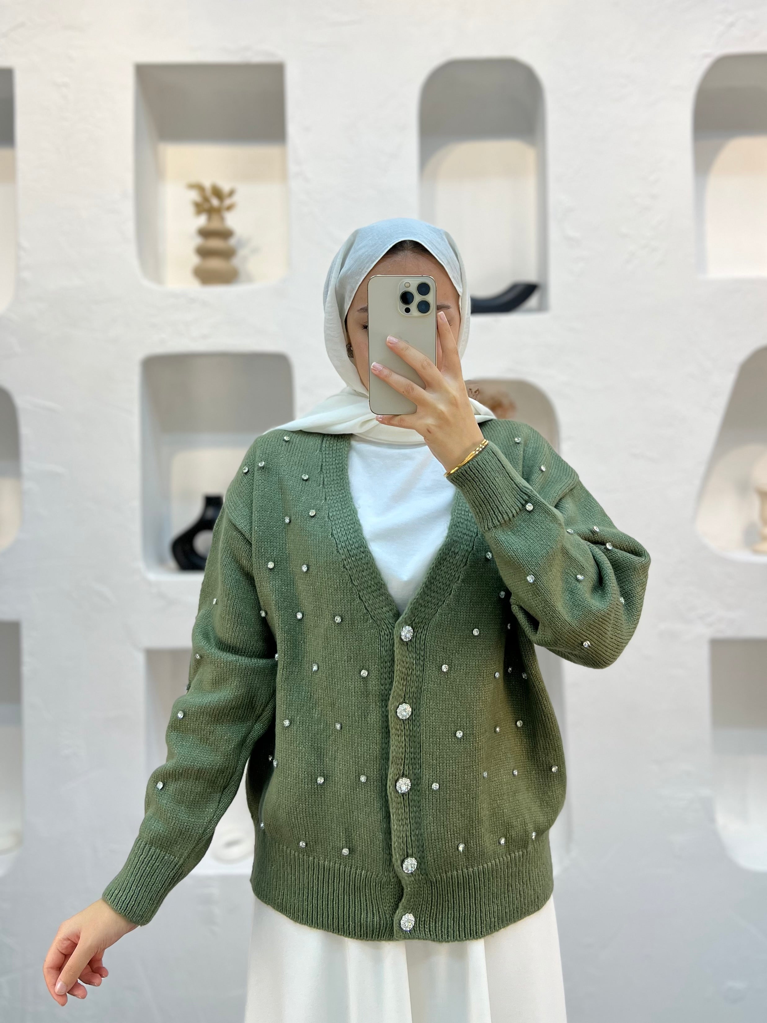 Diamond Taşlı Hırka