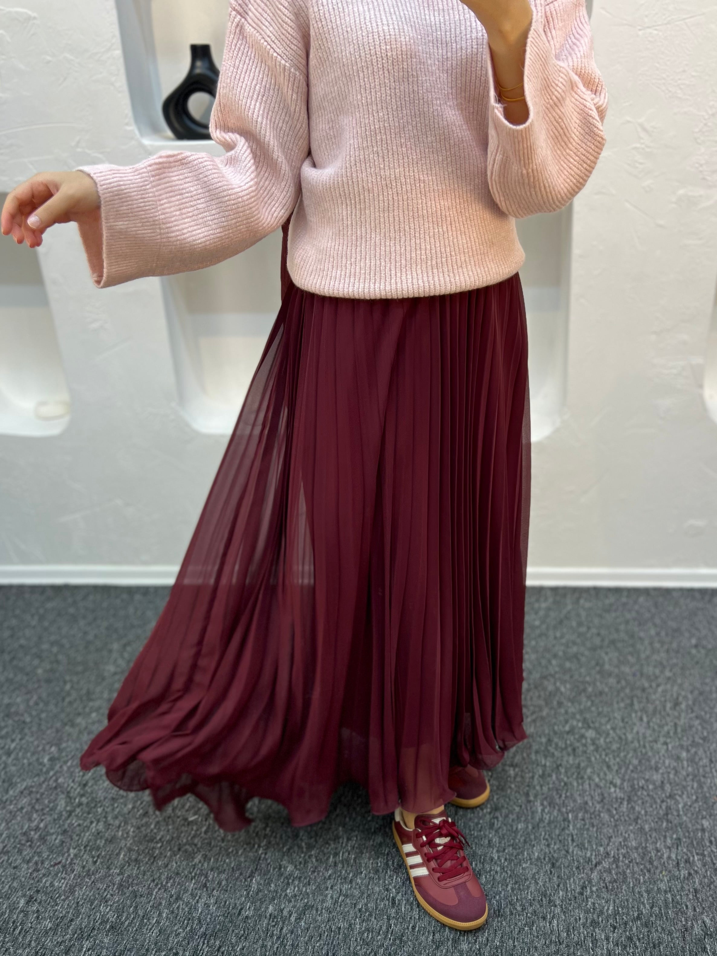 Şifon Piliseli Etek