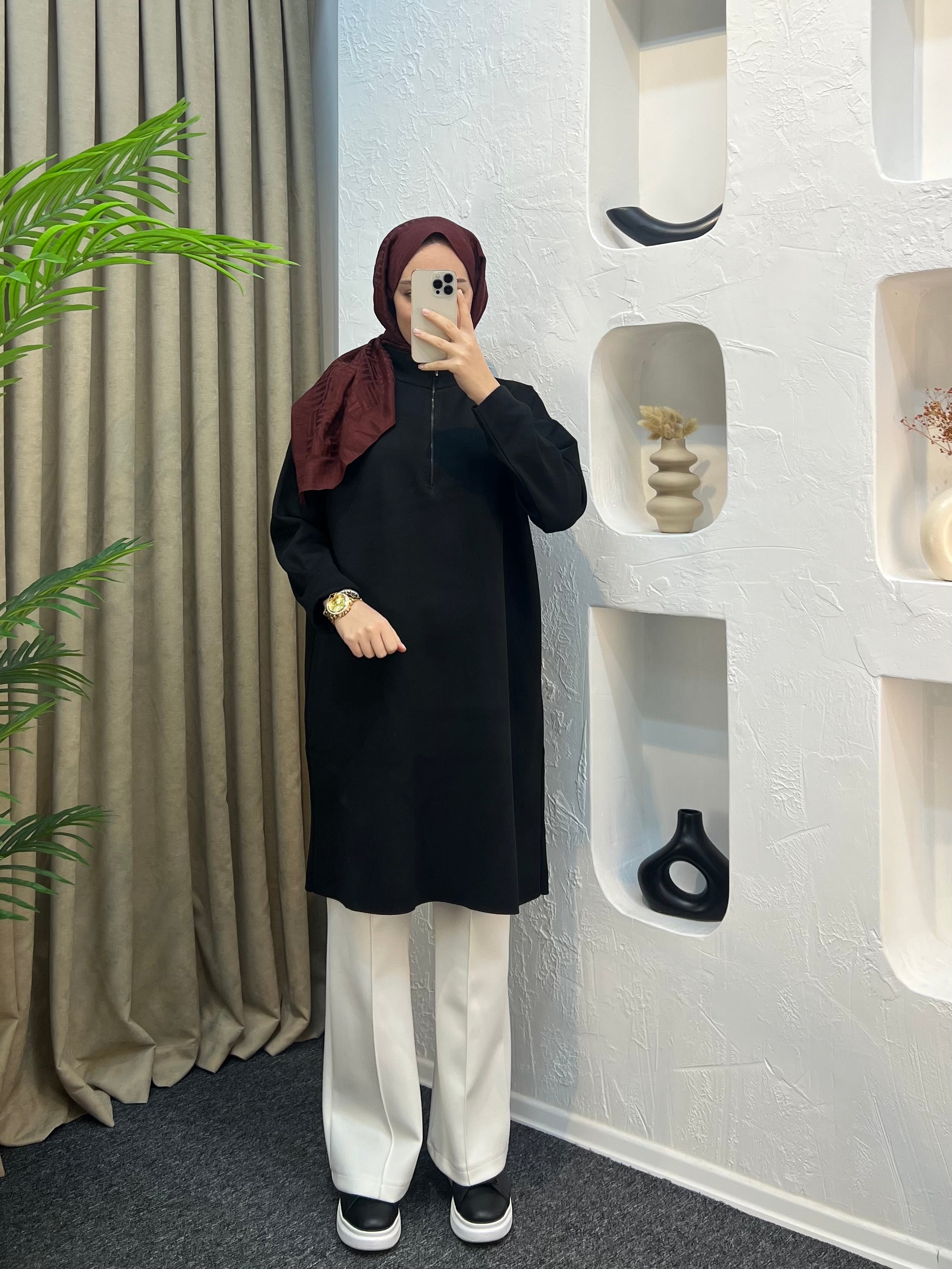 Fermuarlı Uzun Kazak