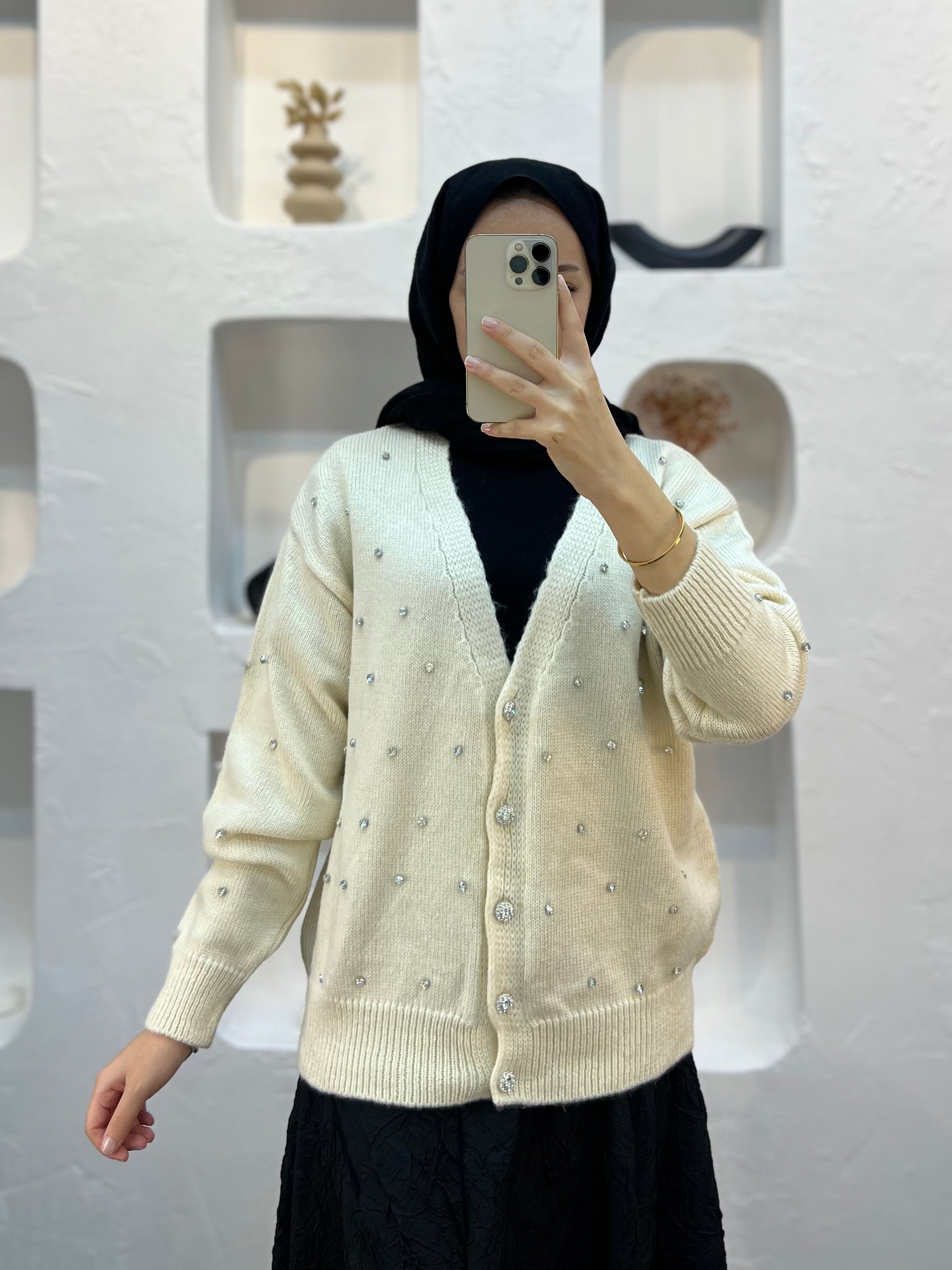 Diamond Taşlı Hırka