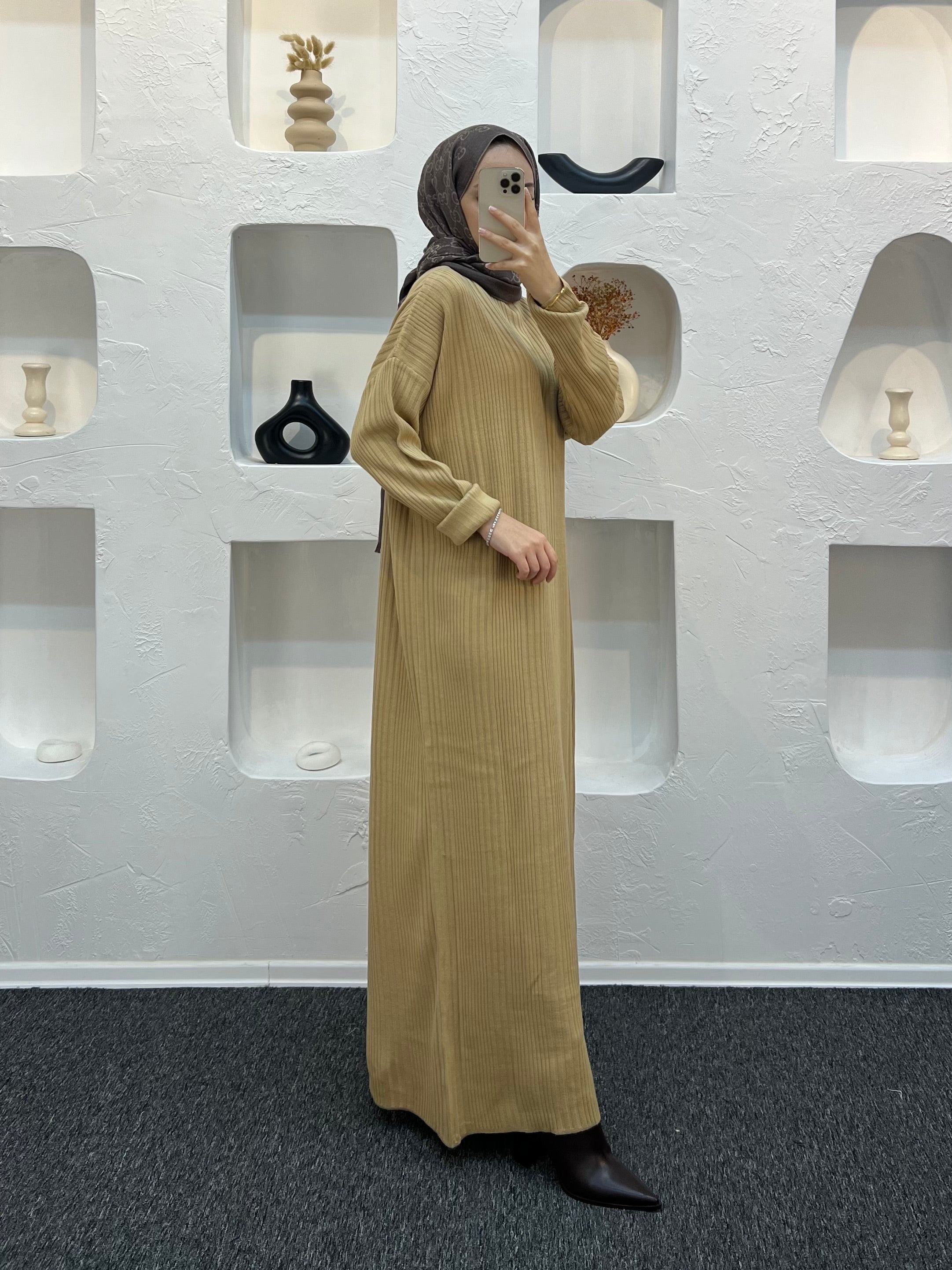 Fitilli Triko Elbise