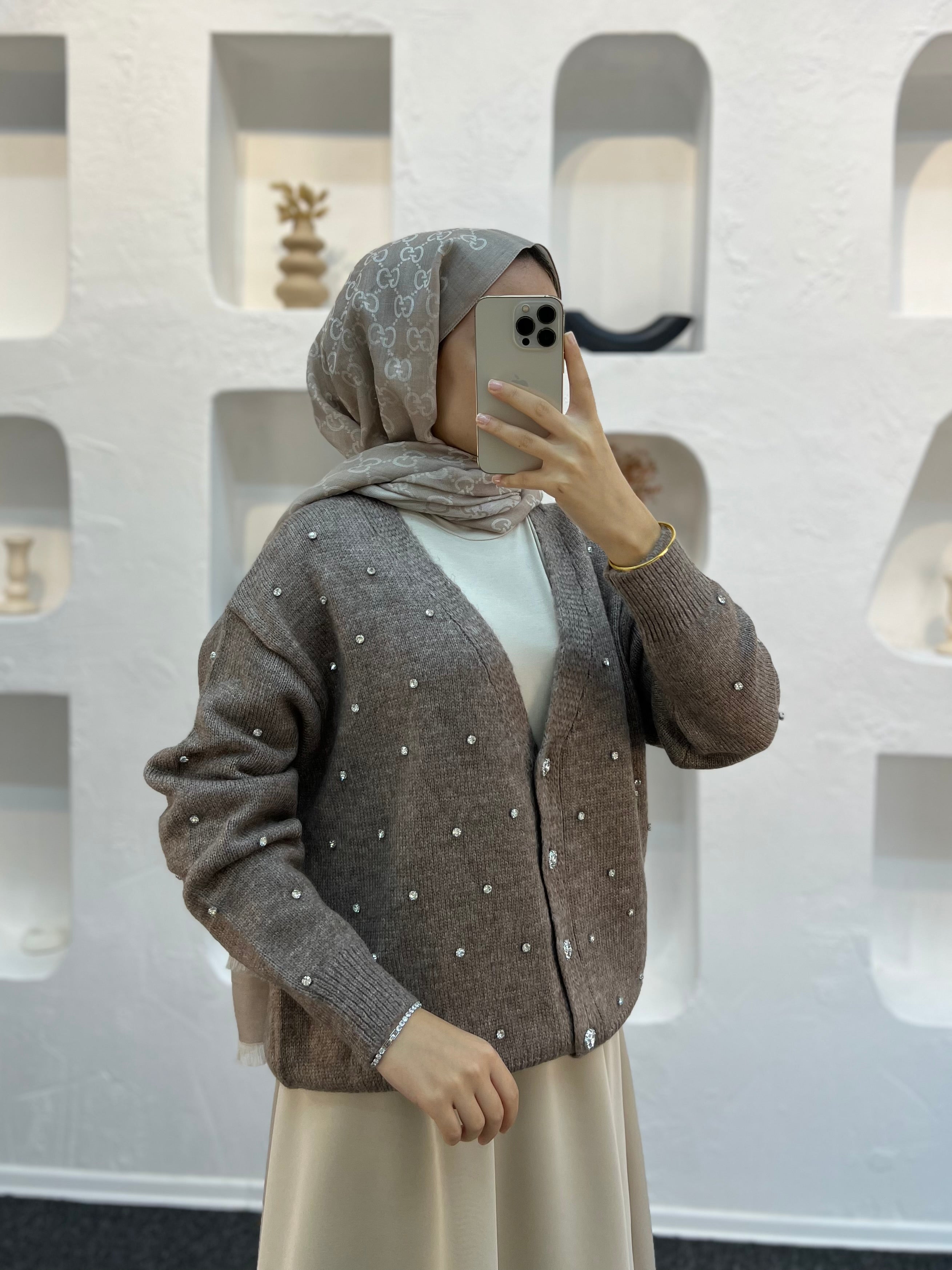 Diamond Taşlı Hırka