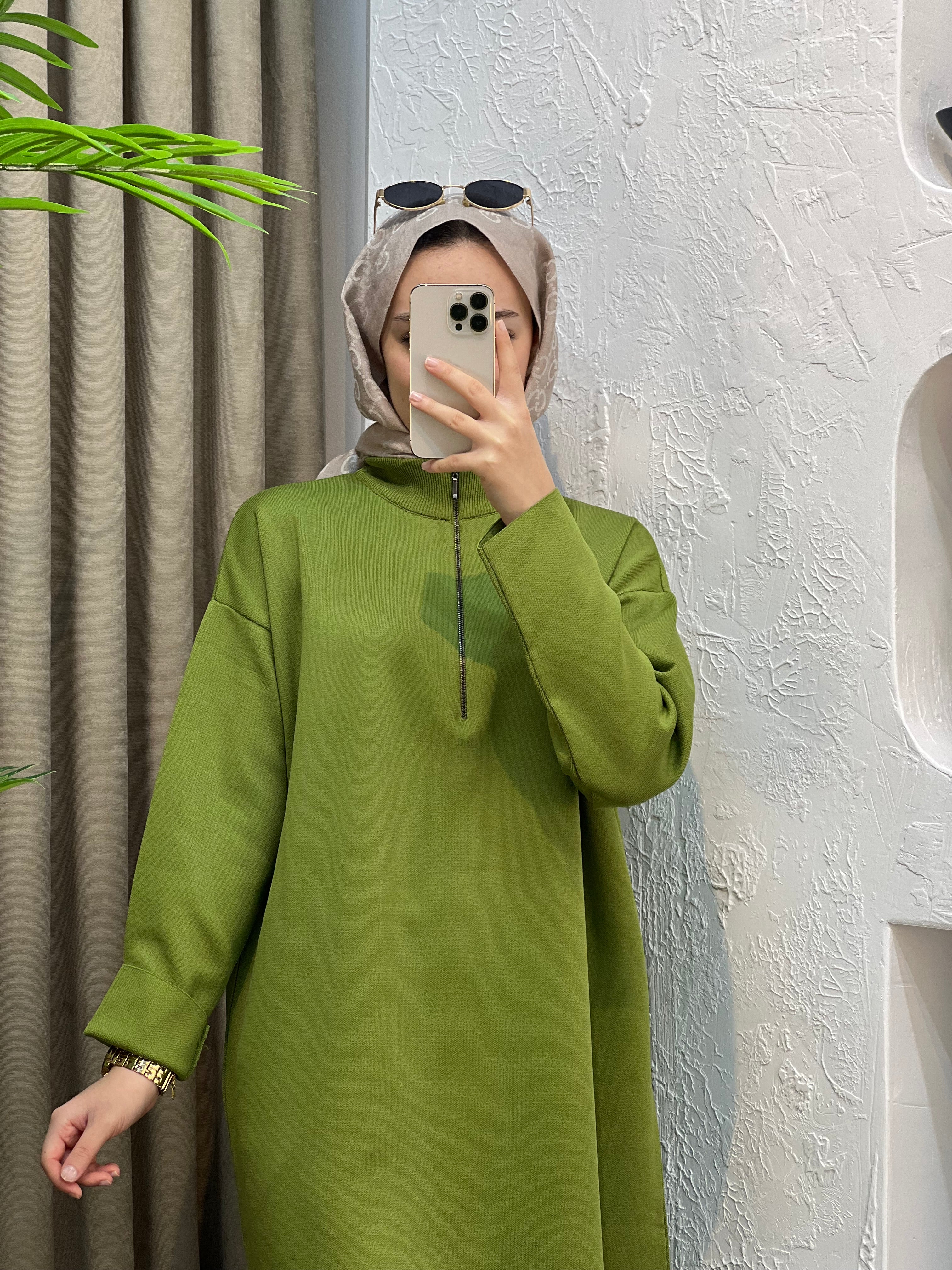 Fermuarlı Uzun Kazak