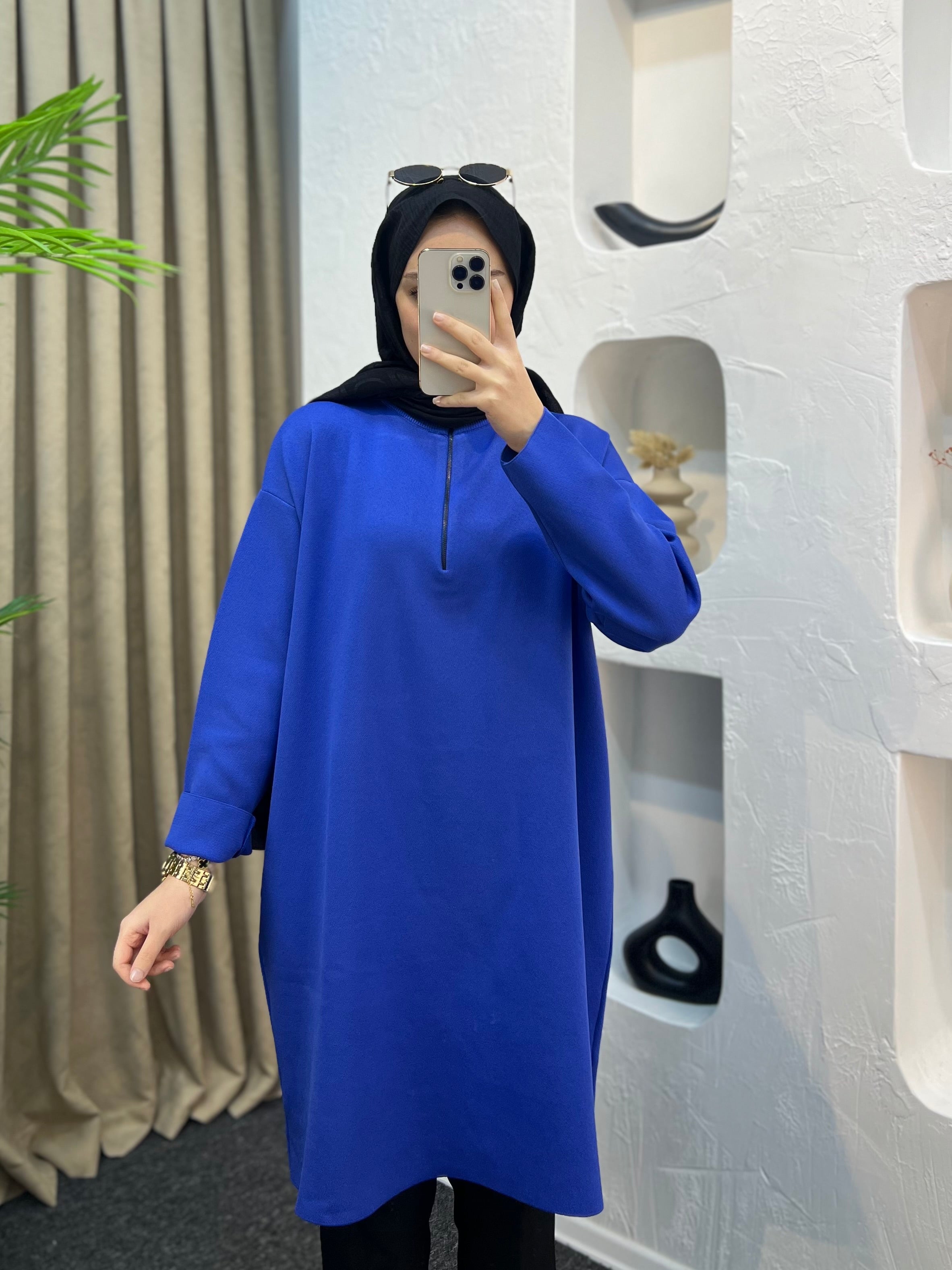 Fermuarlı Uzun Kazak