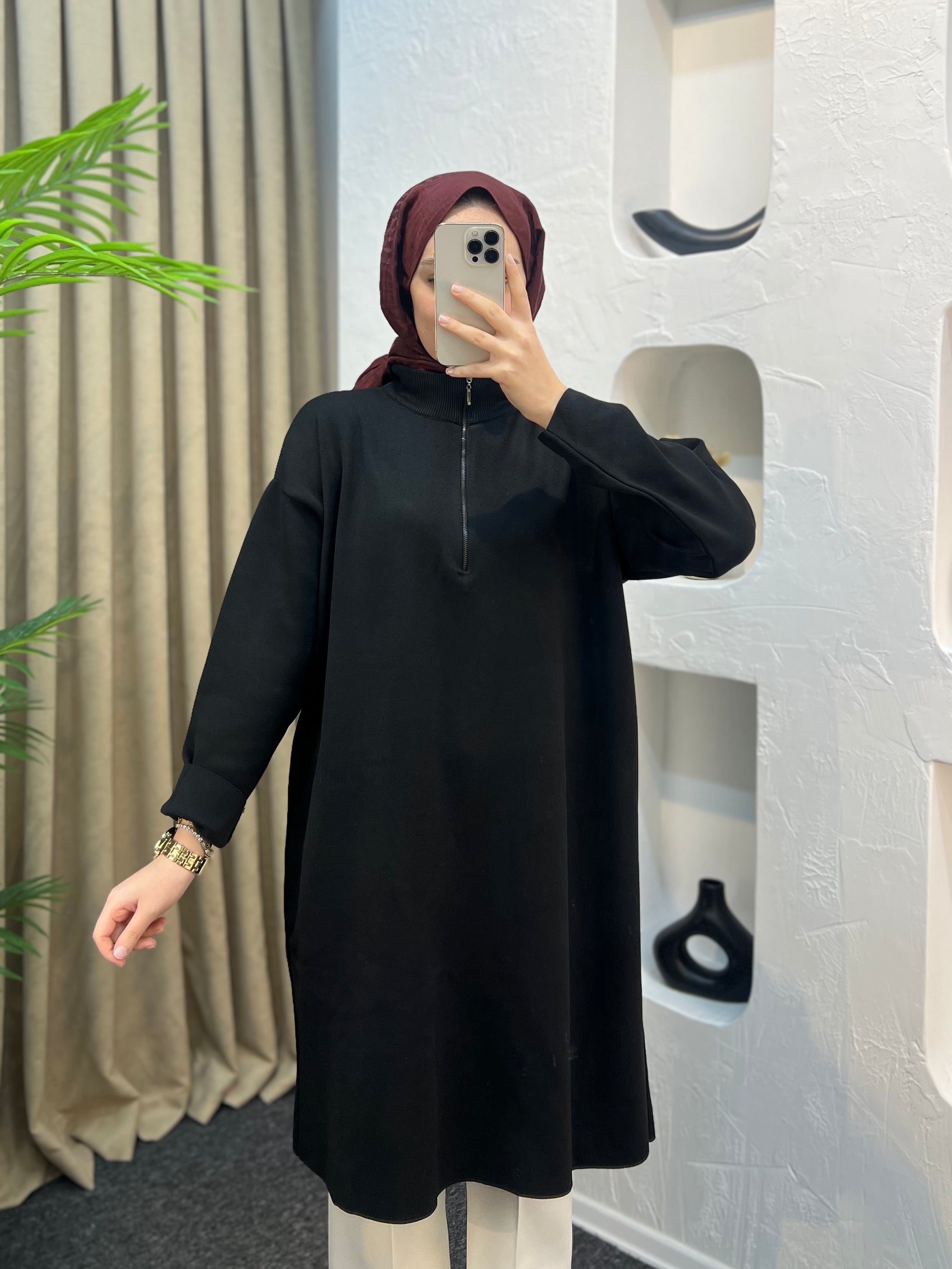 Fermuarlı Uzun Kazak