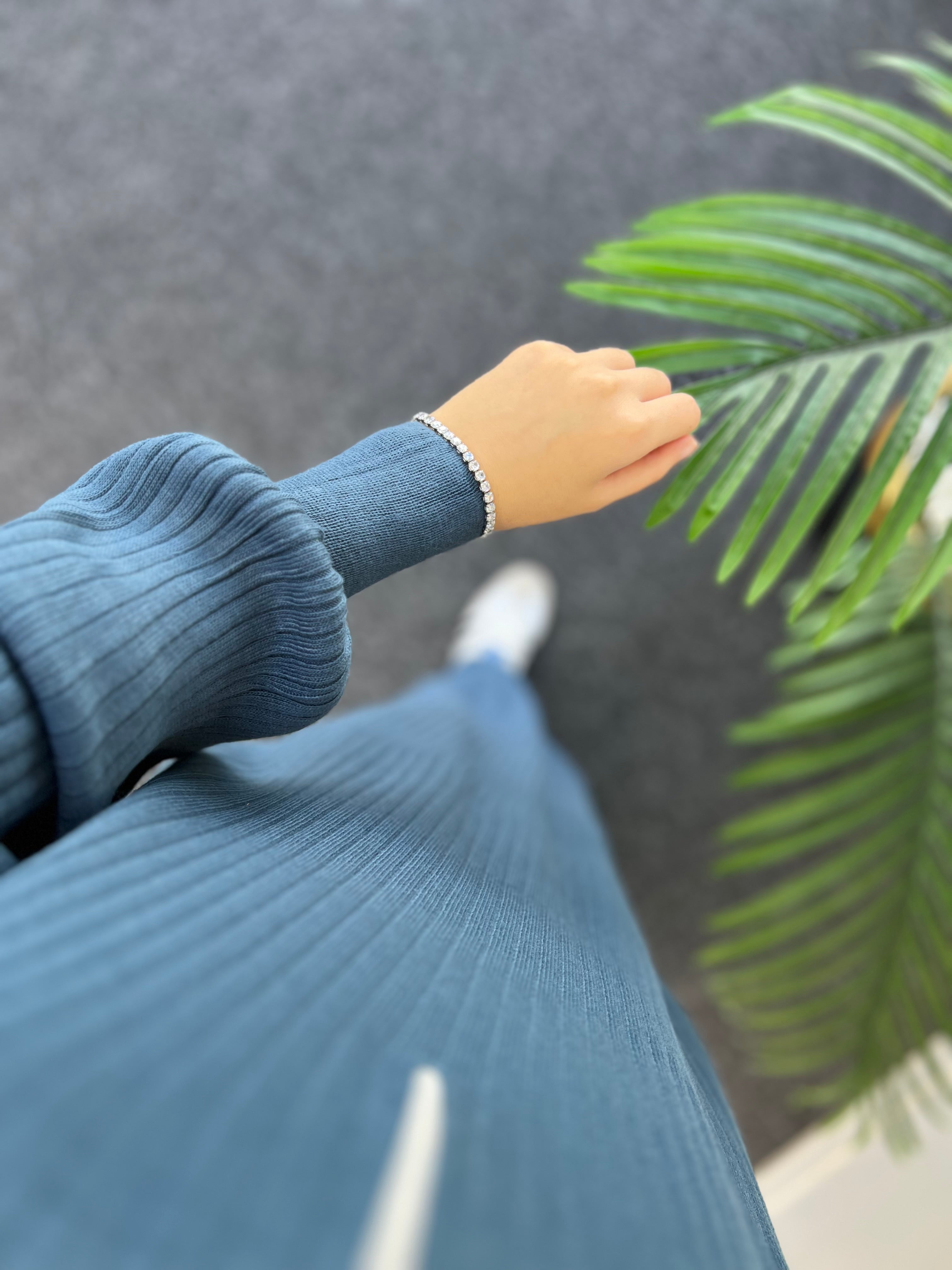 Fermuarlı Triko Elbise