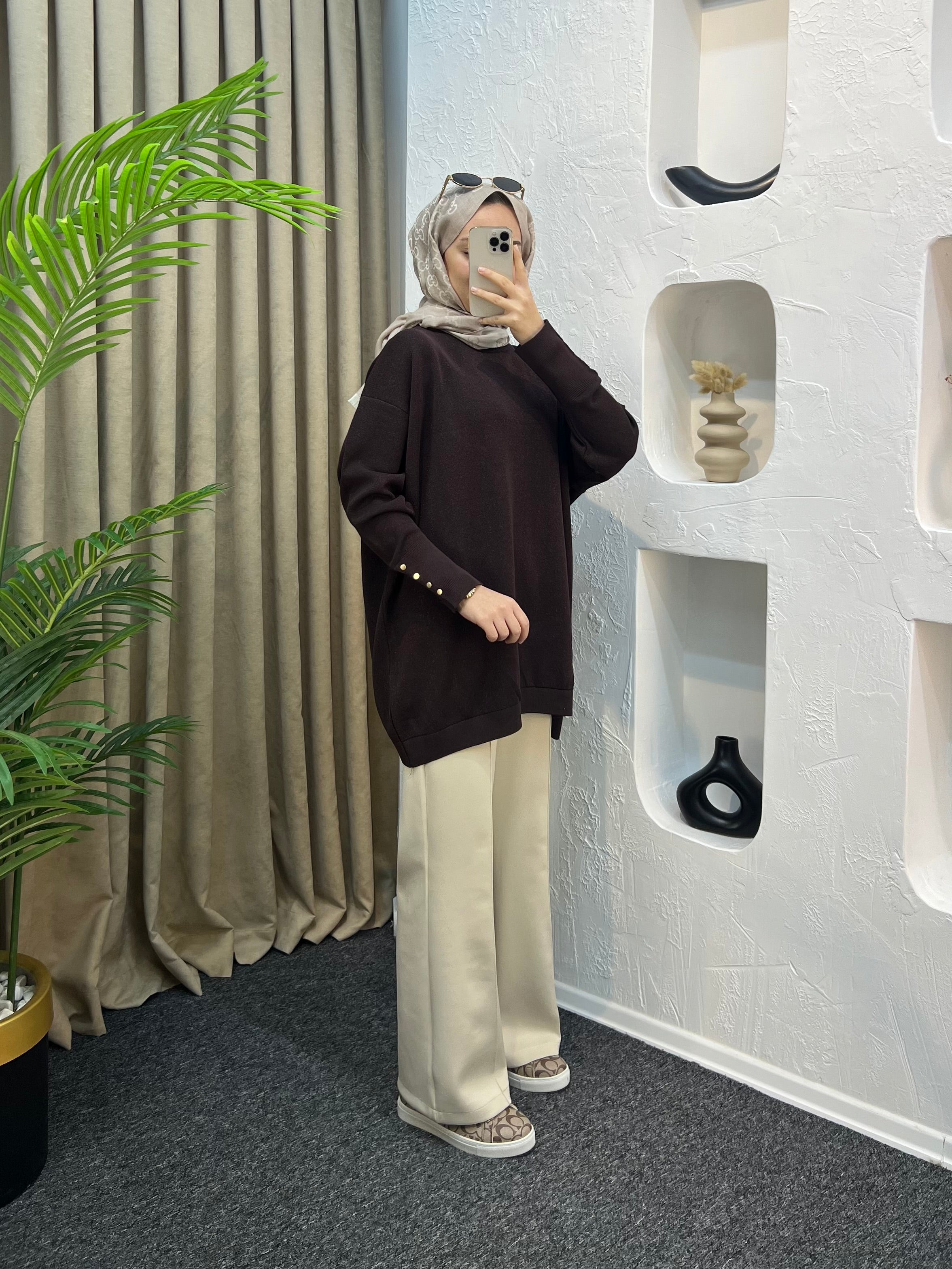 Mocca Simli Merserize Triko