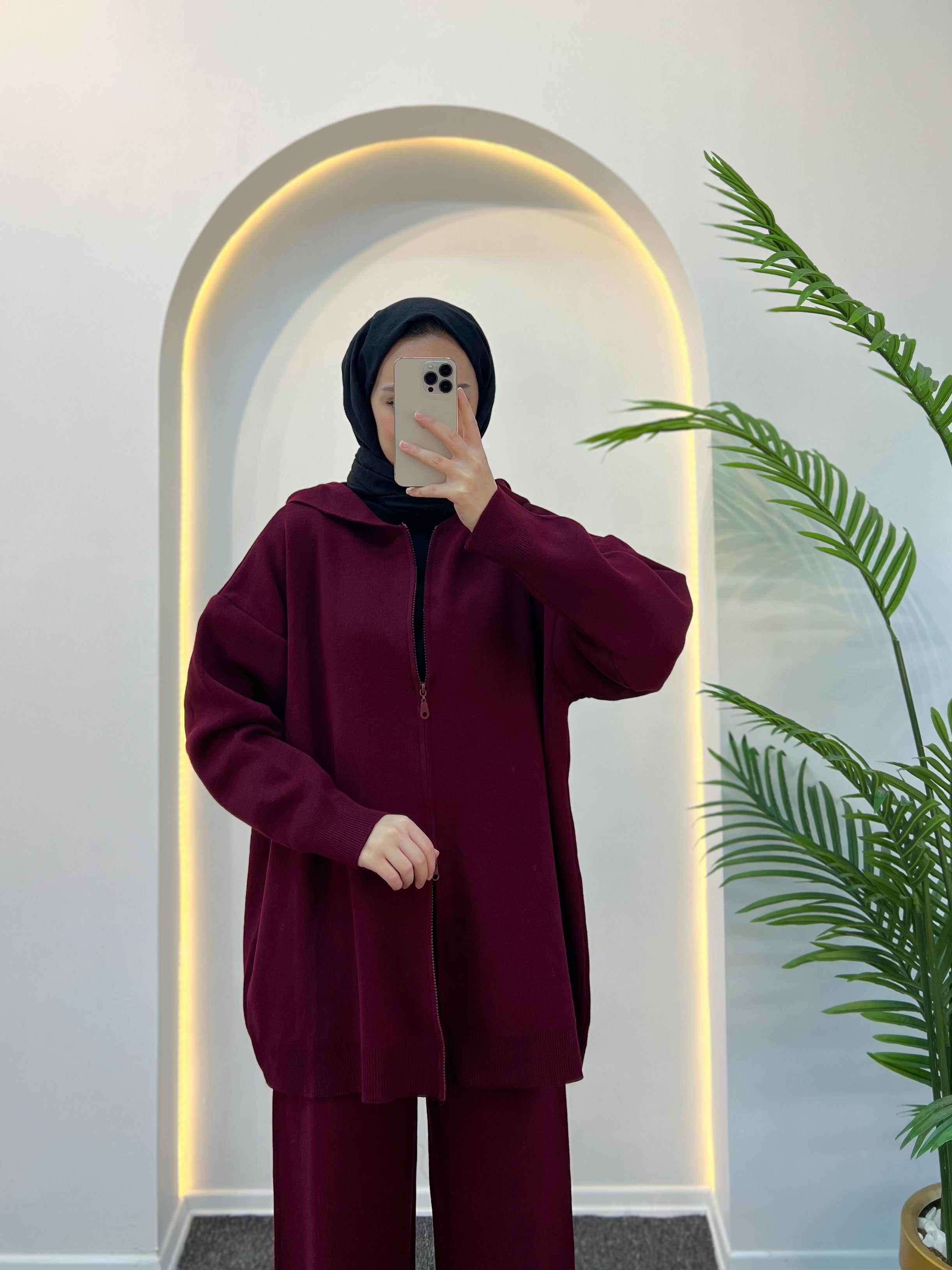 Rolly Kapüşonlu Triko Takım