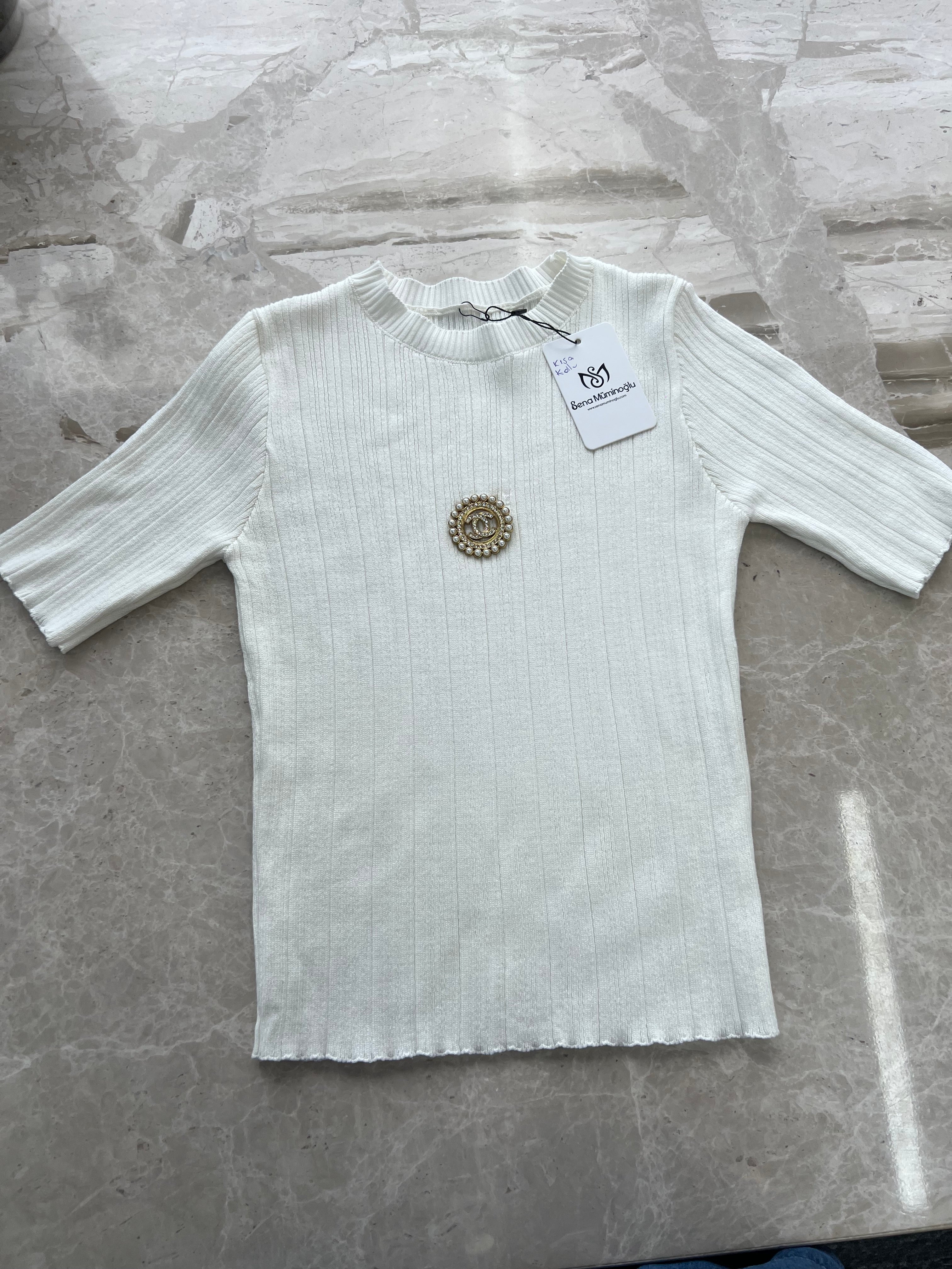 Chanel Kısa Kollu Merserize
