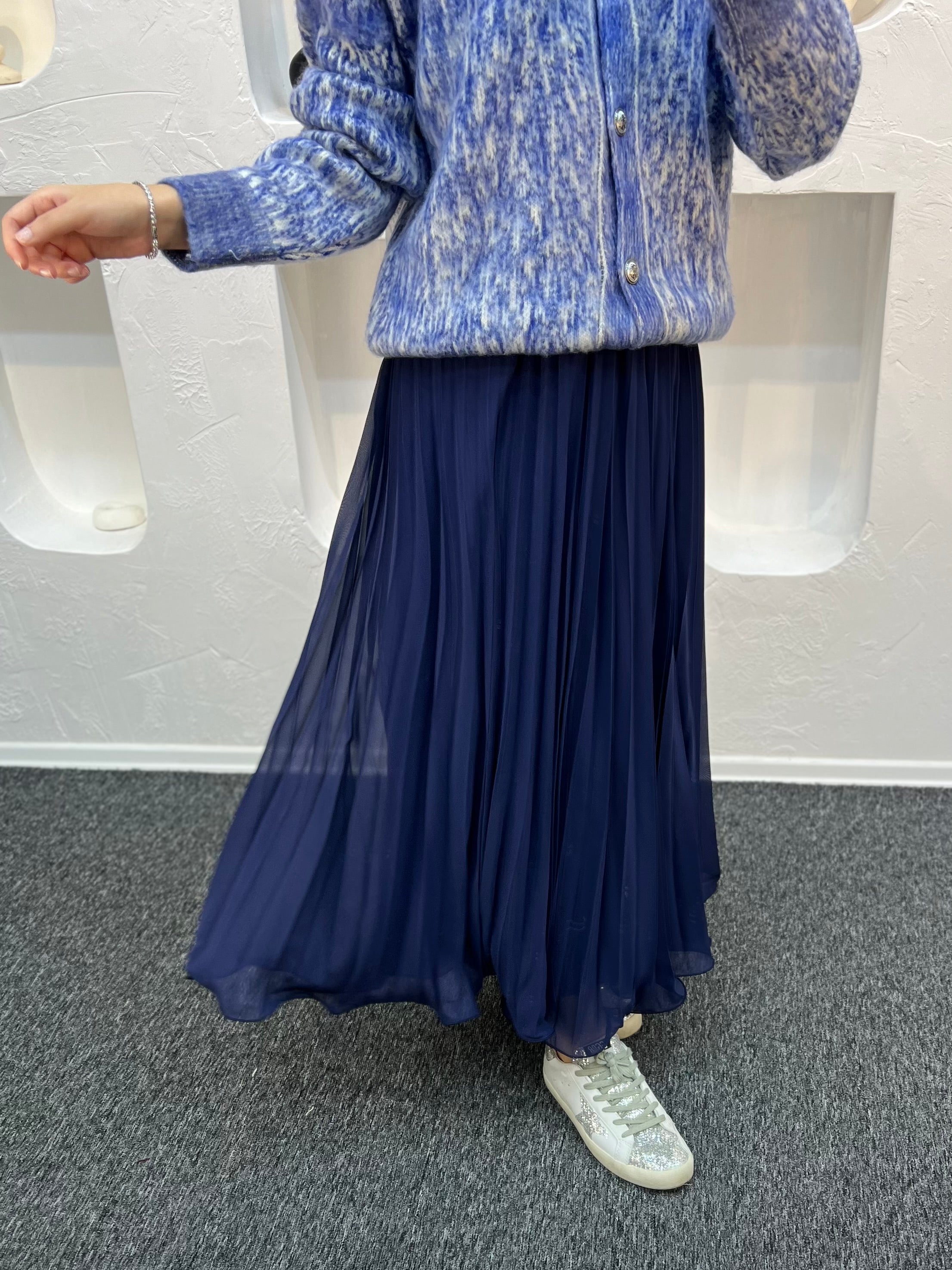 Şifon Piliseli Etek