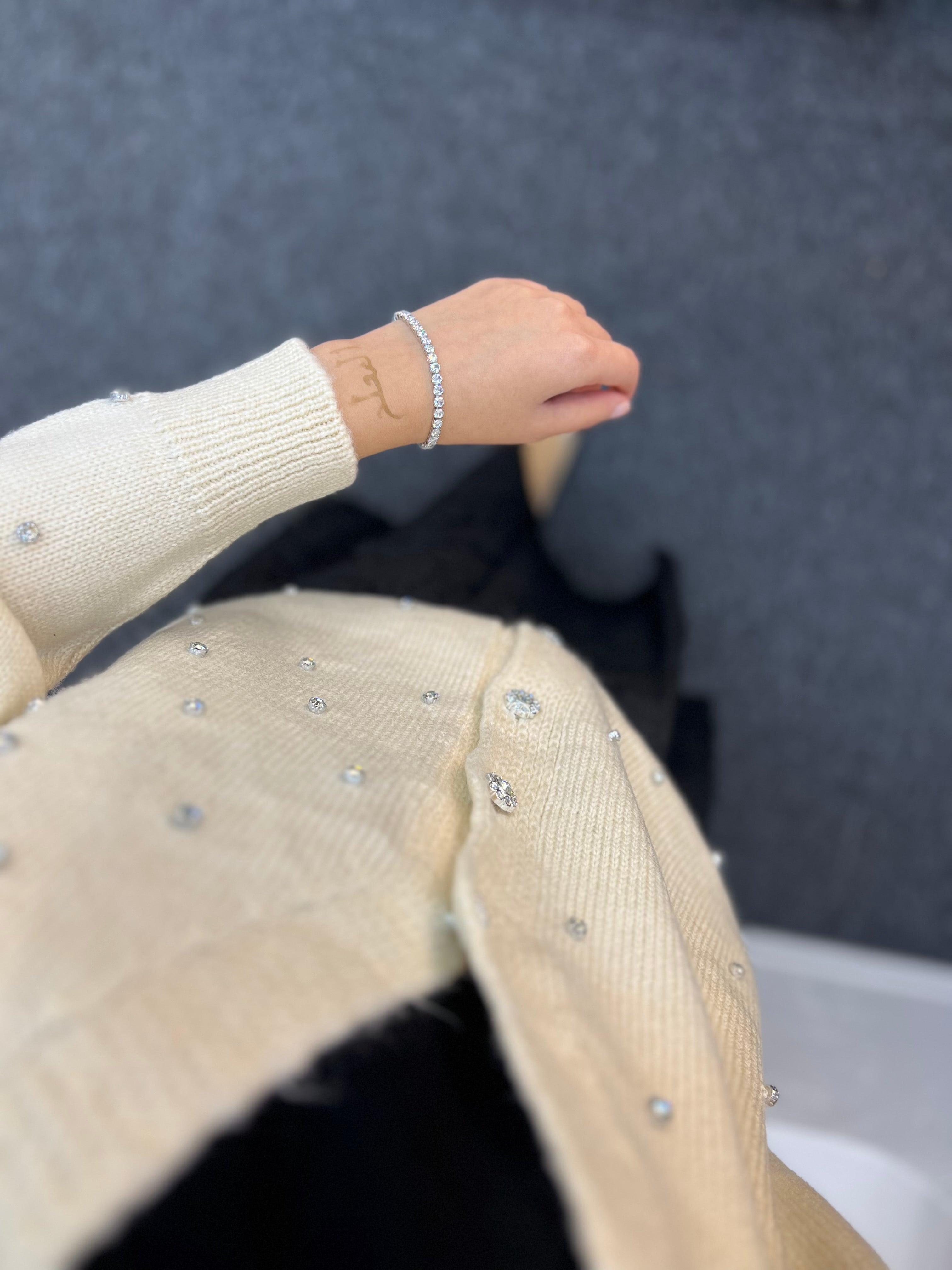 Diamond Taşlı Hırka