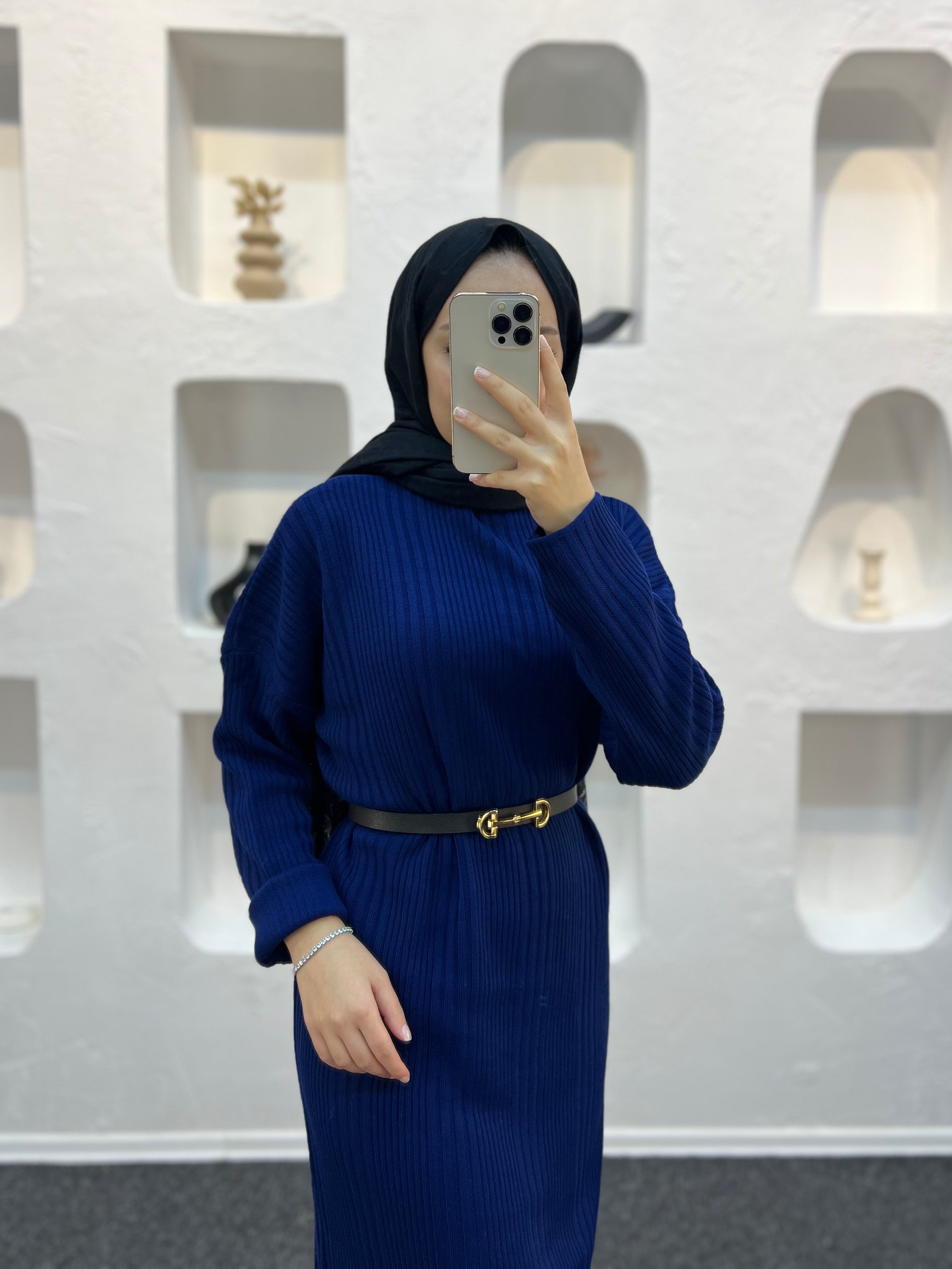 Fitilli Triko Elbise