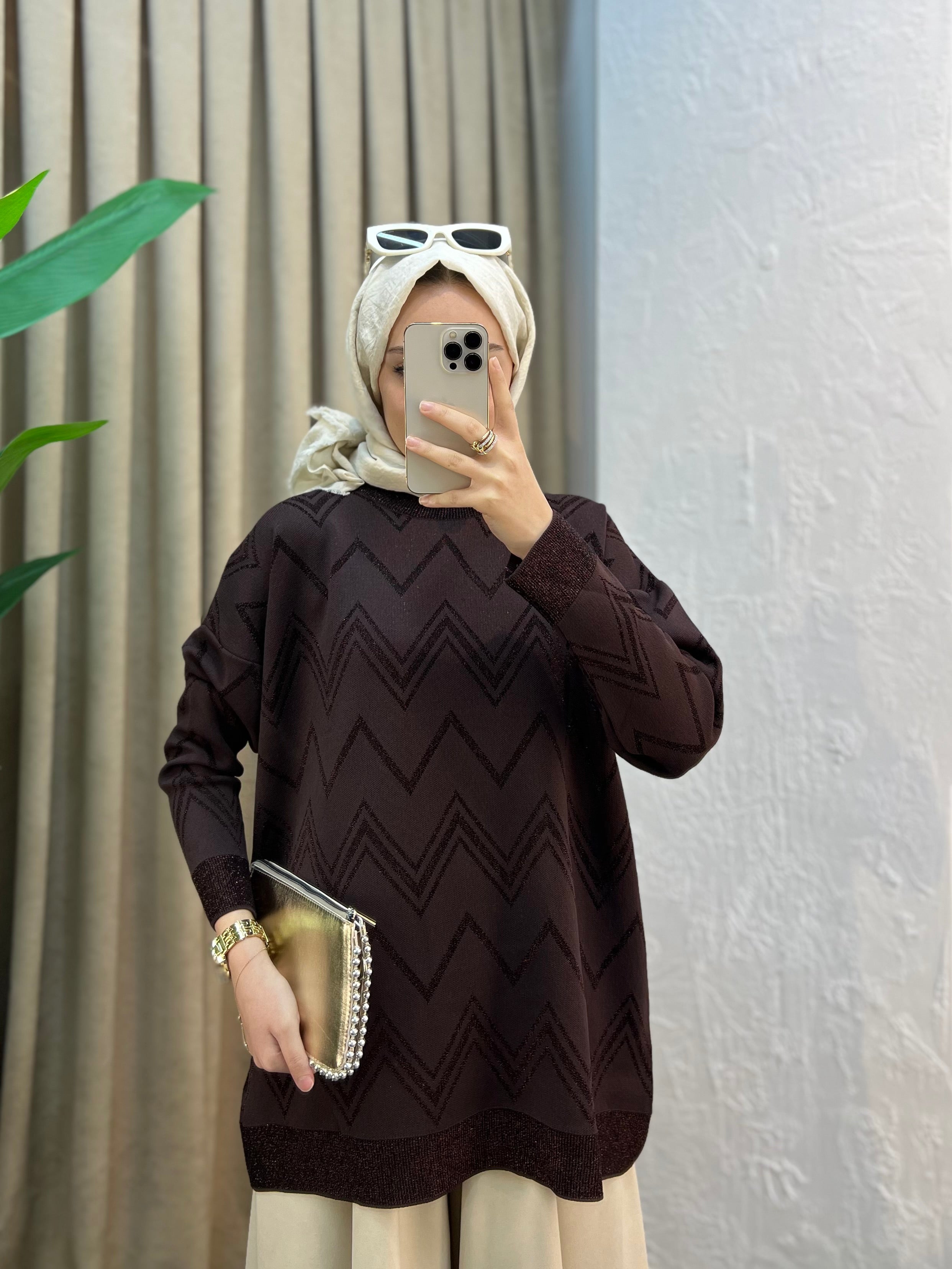 Natali Simli Merserize Tunik