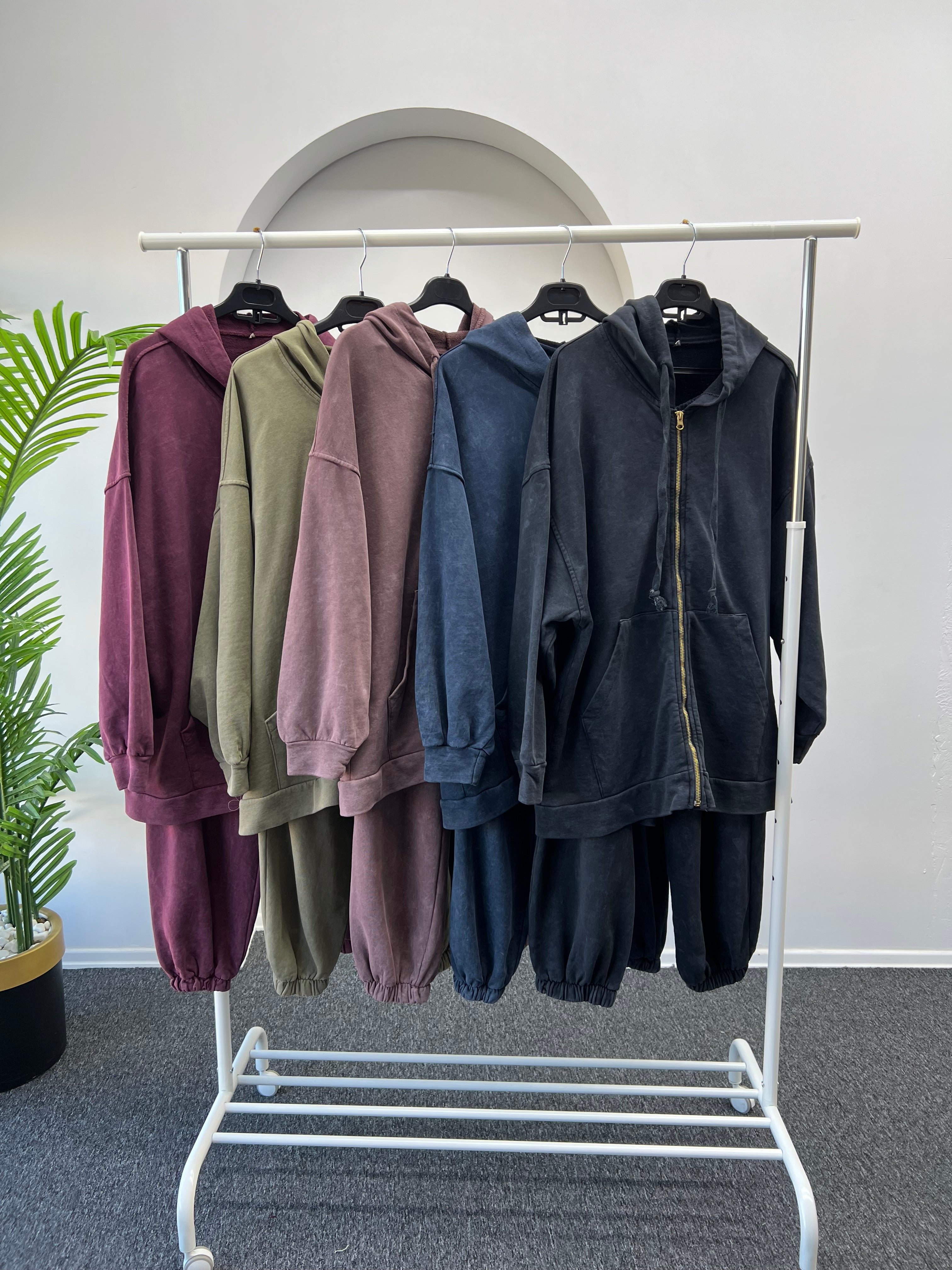 Lora Batik Desen Fermuarlı Eşofman Takımı