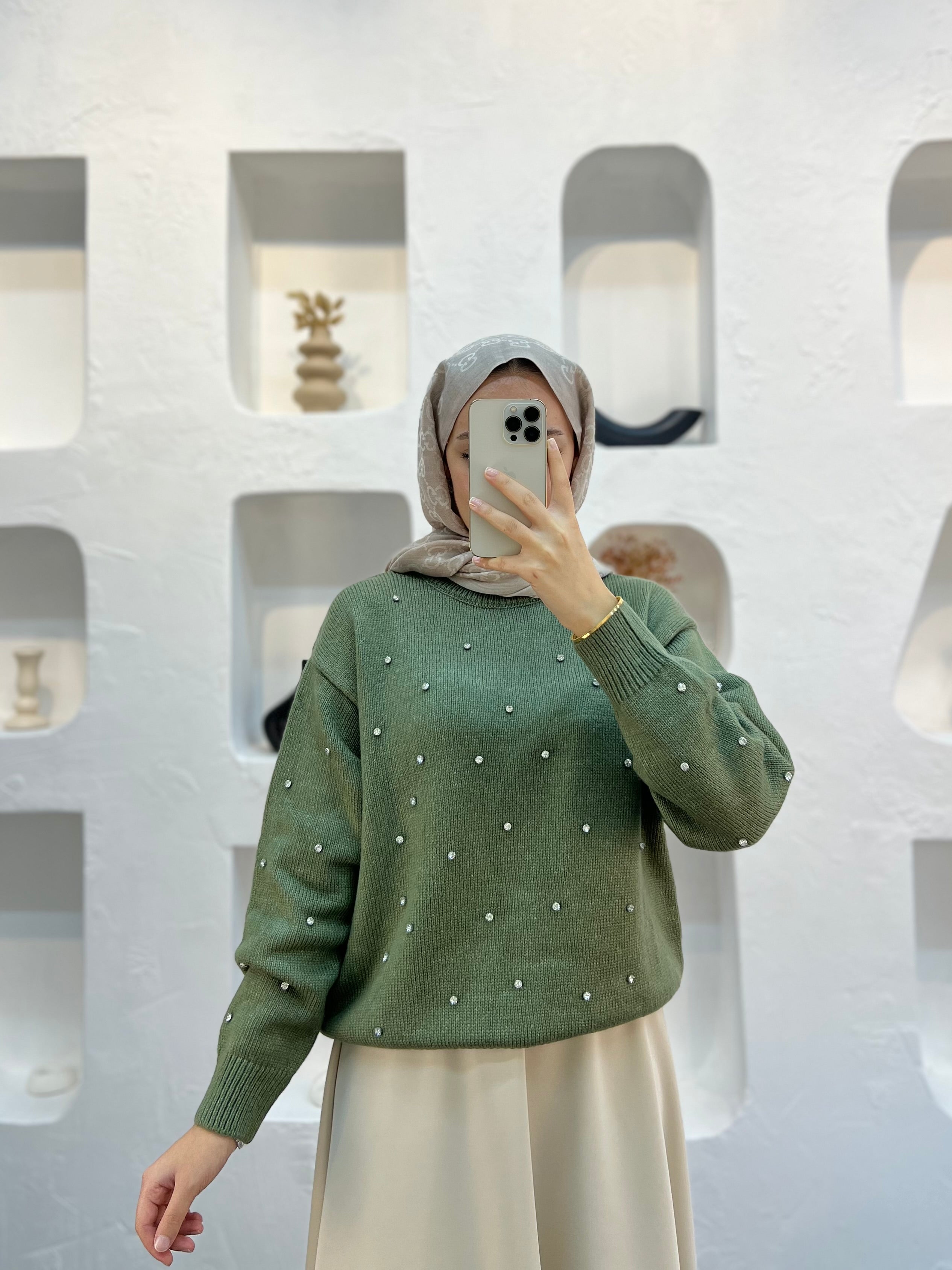 Diamond Taşlı Kazak