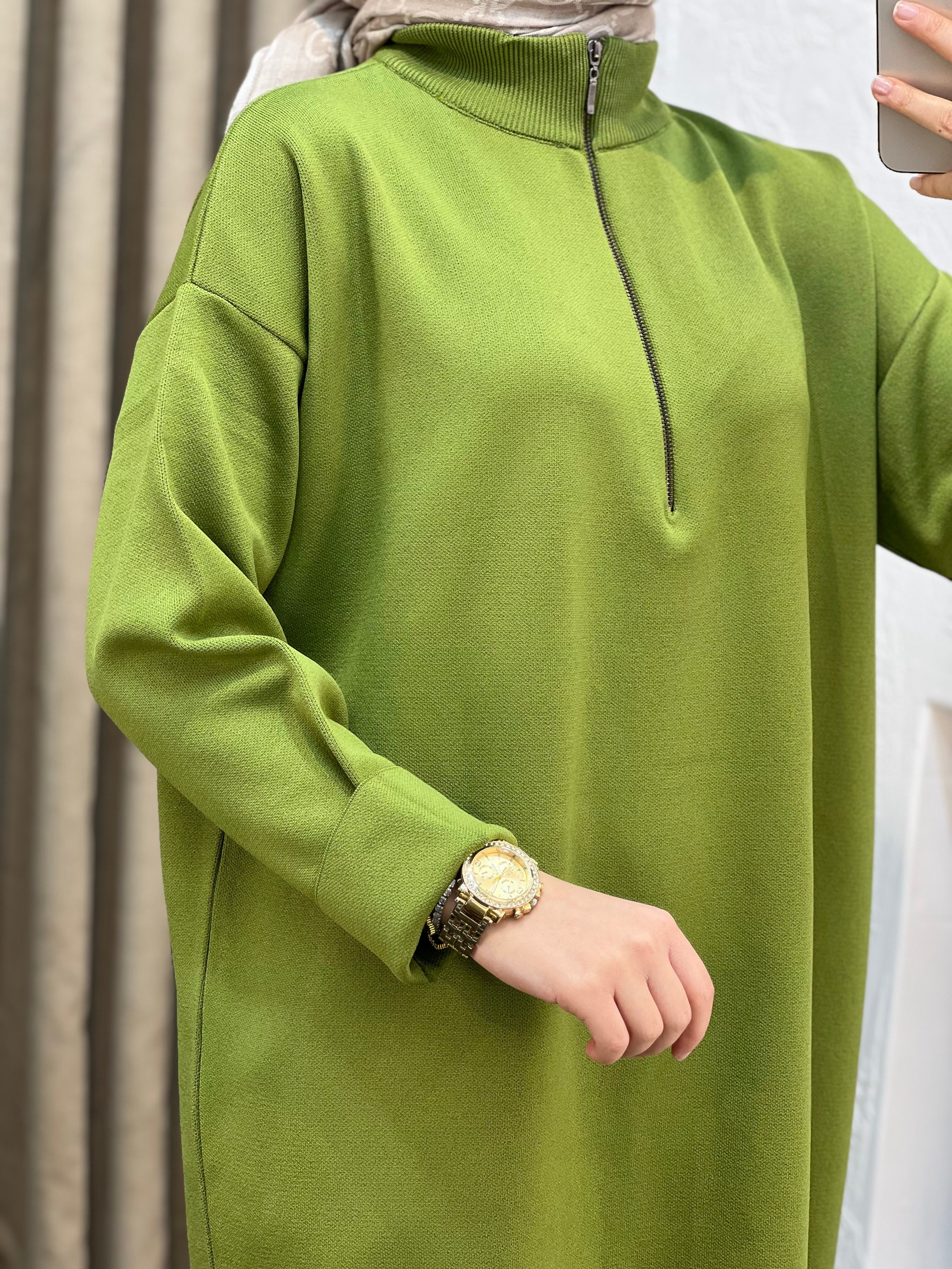 Fermuarlı Uzun Kazak