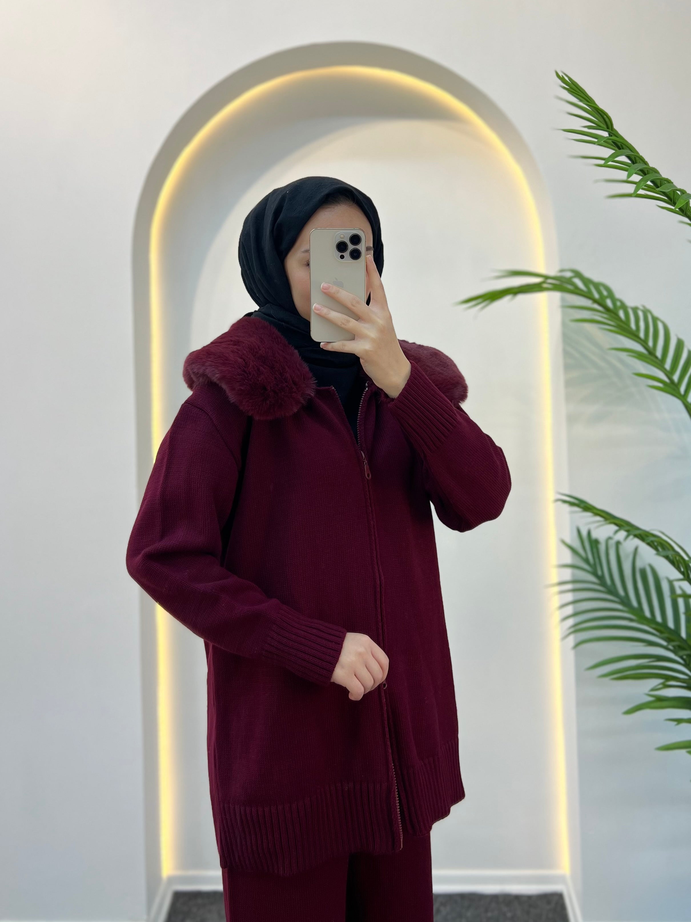 Monica Kürklü Triko Takım