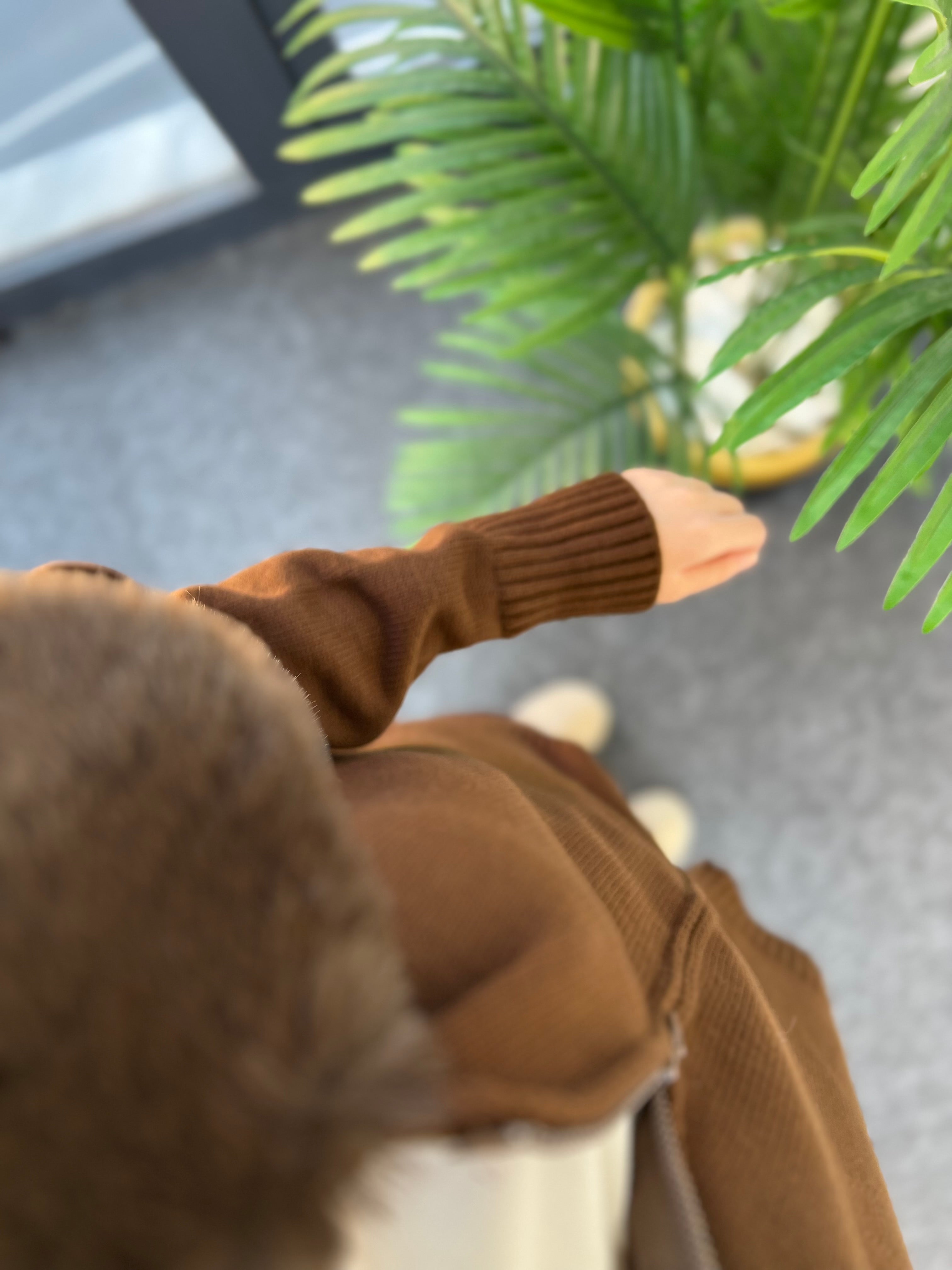 Monica Kürklü Triko Takım