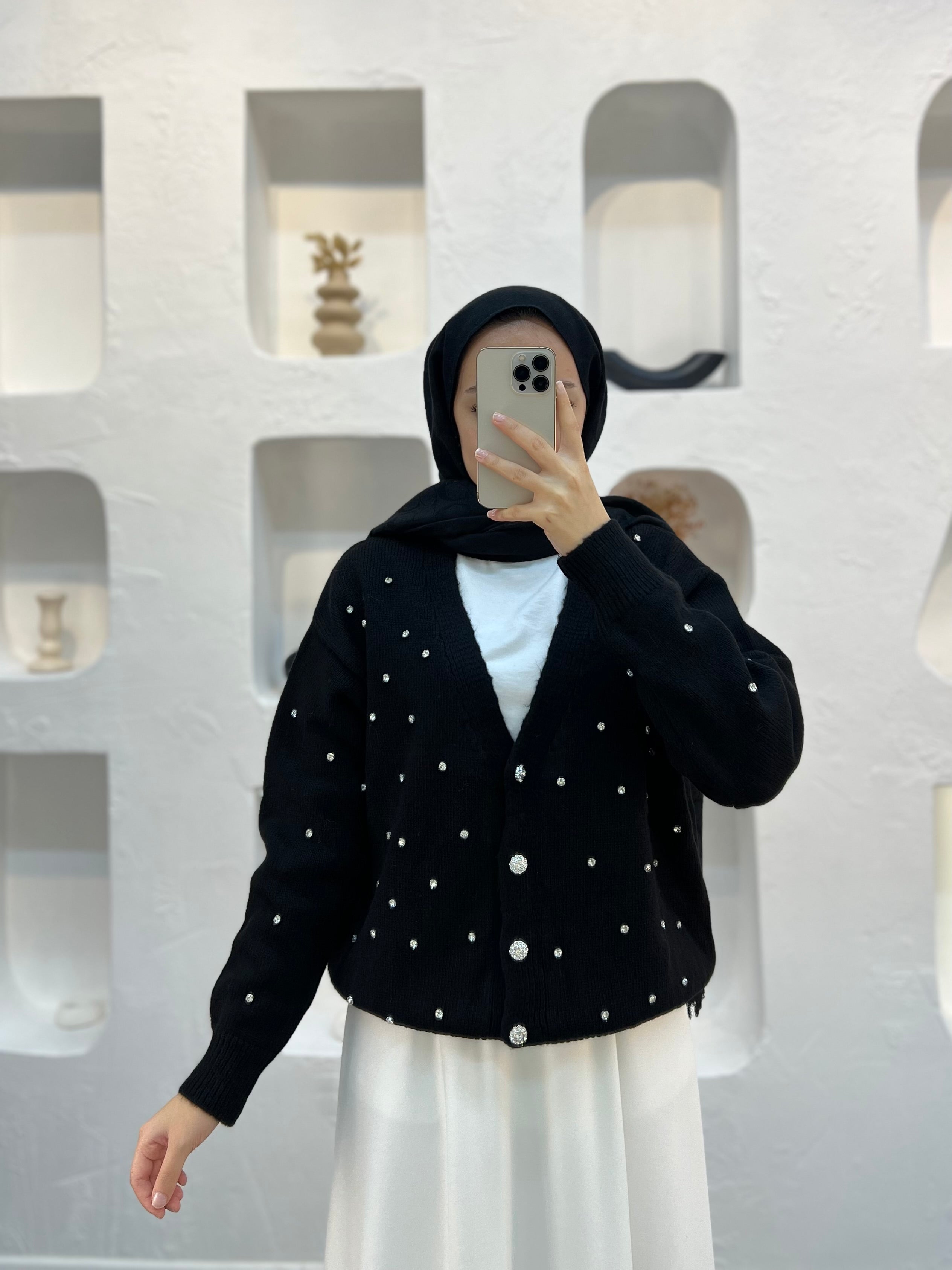 Diamond Taşlı Hırka