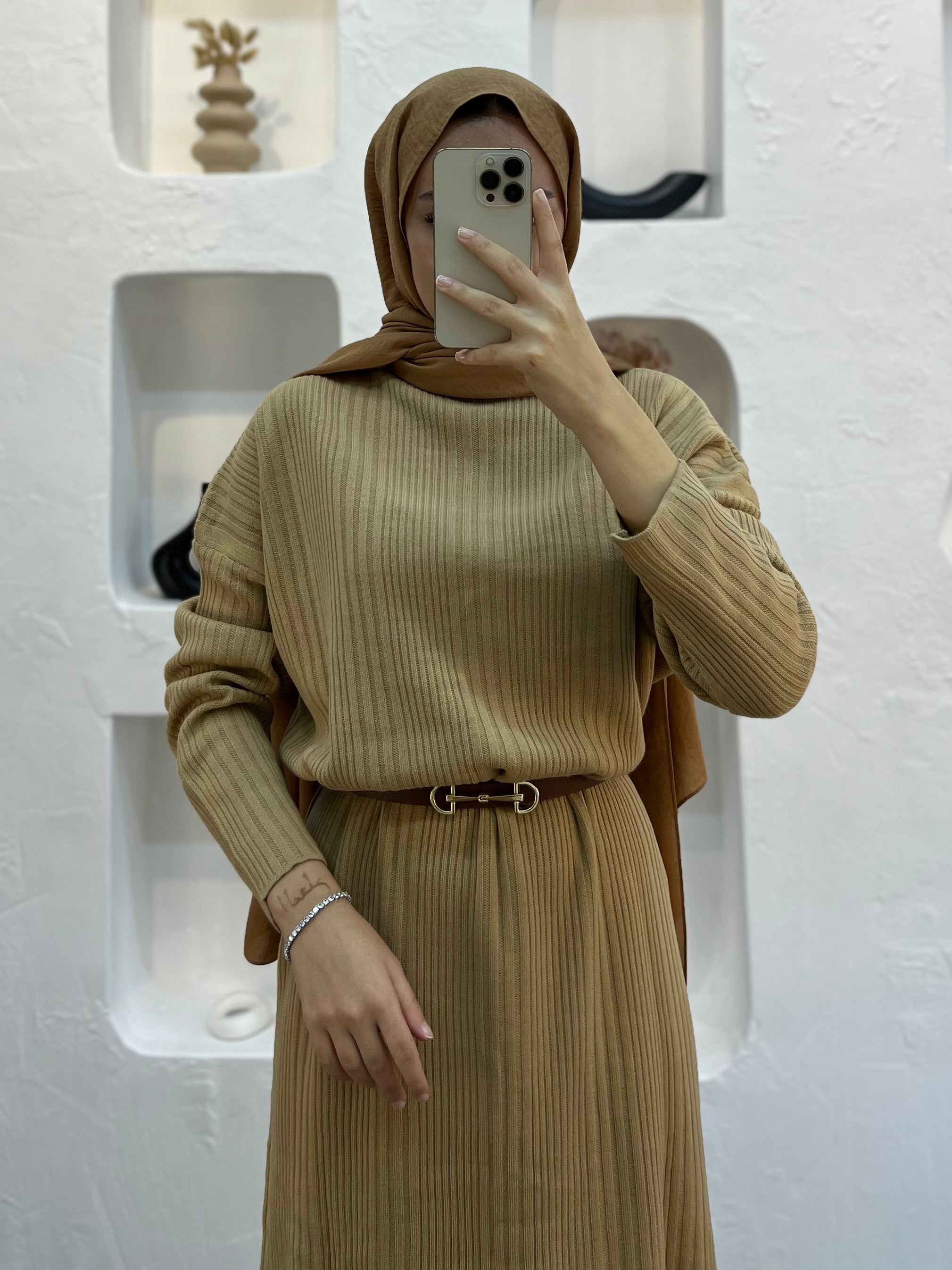 Fitilli Triko Elbise