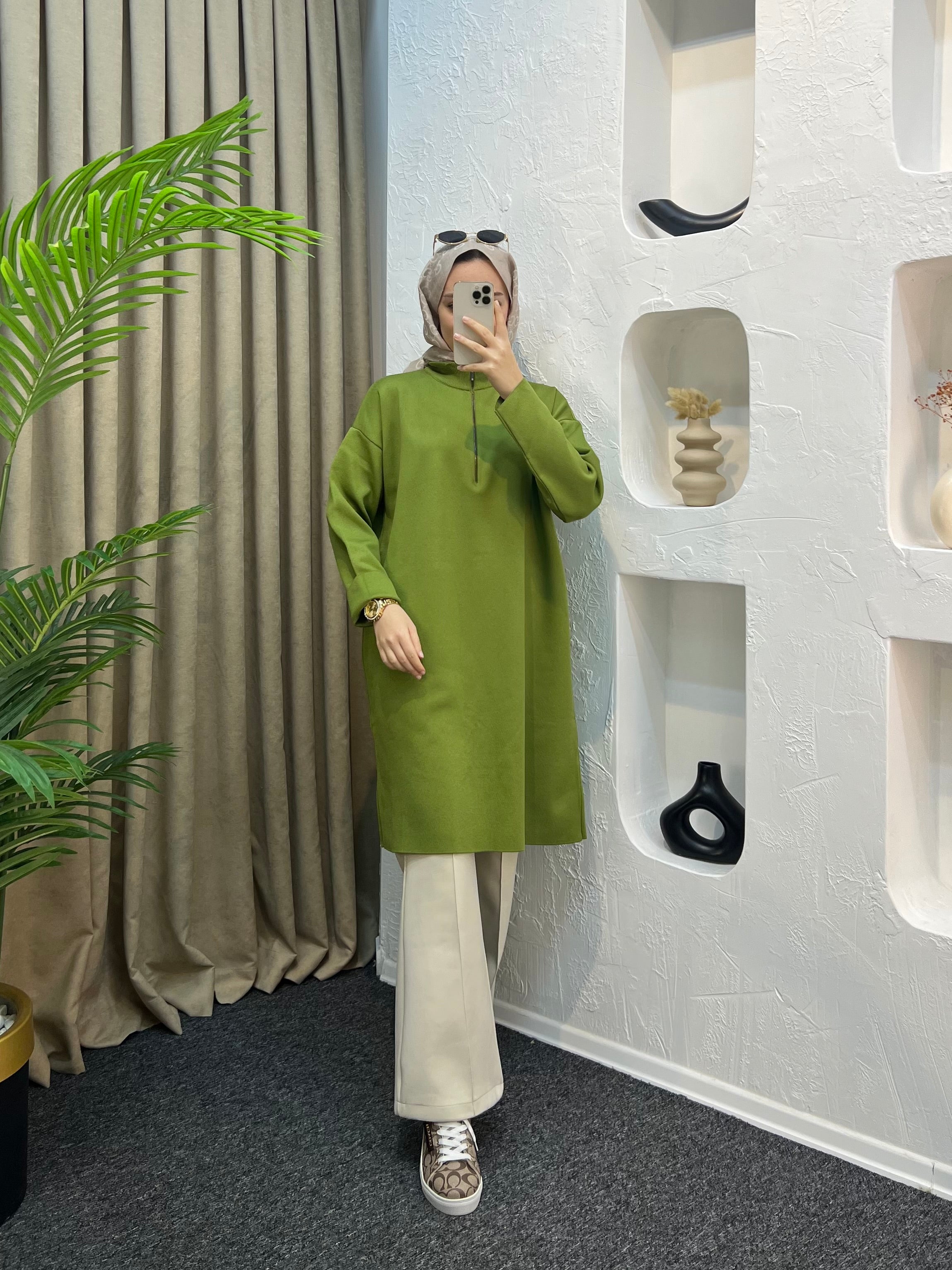 Fermuarlı Uzun Kazak