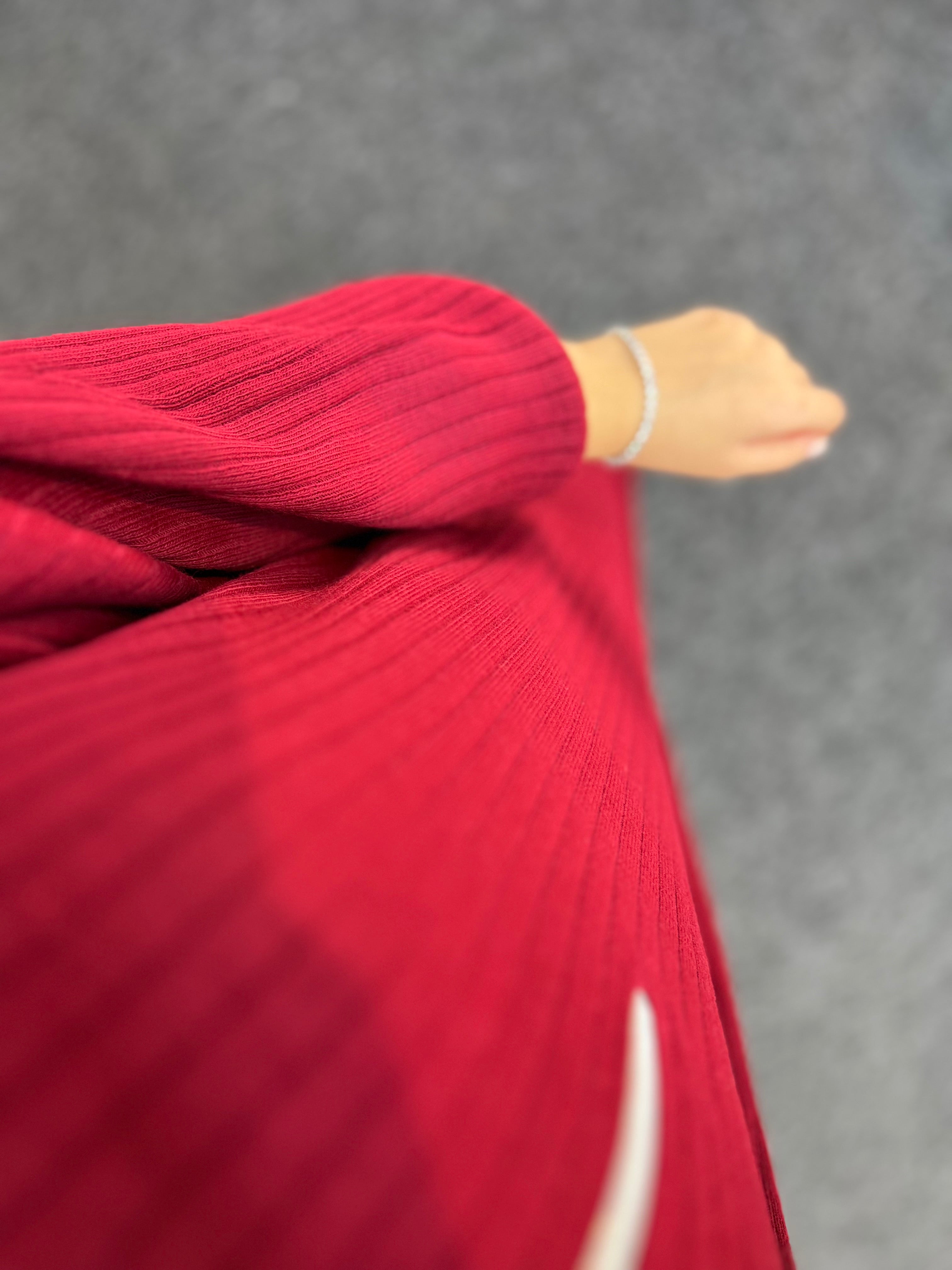 Fermuarlı Triko Elbise