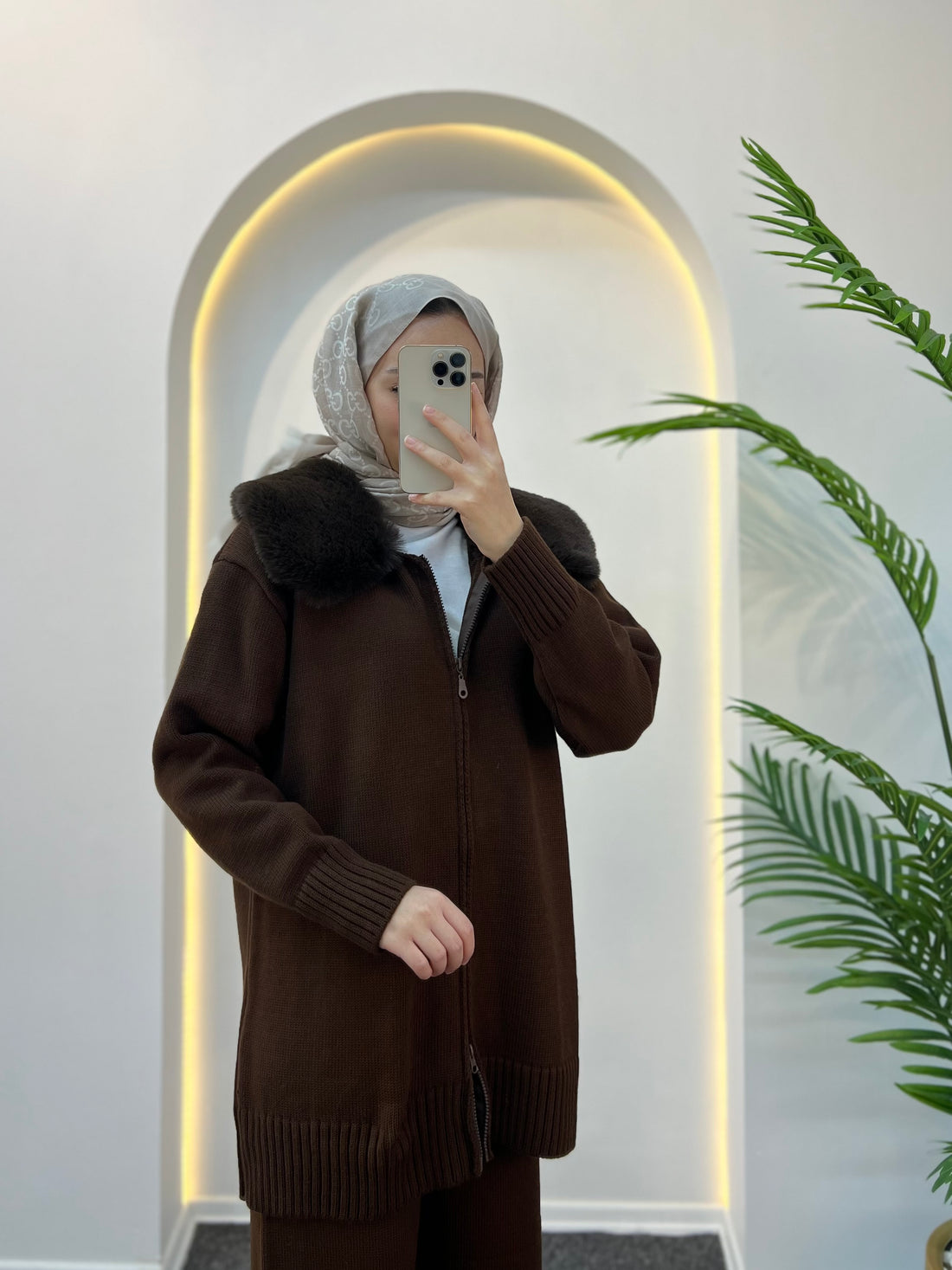 Monica Kürklü Triko Takım