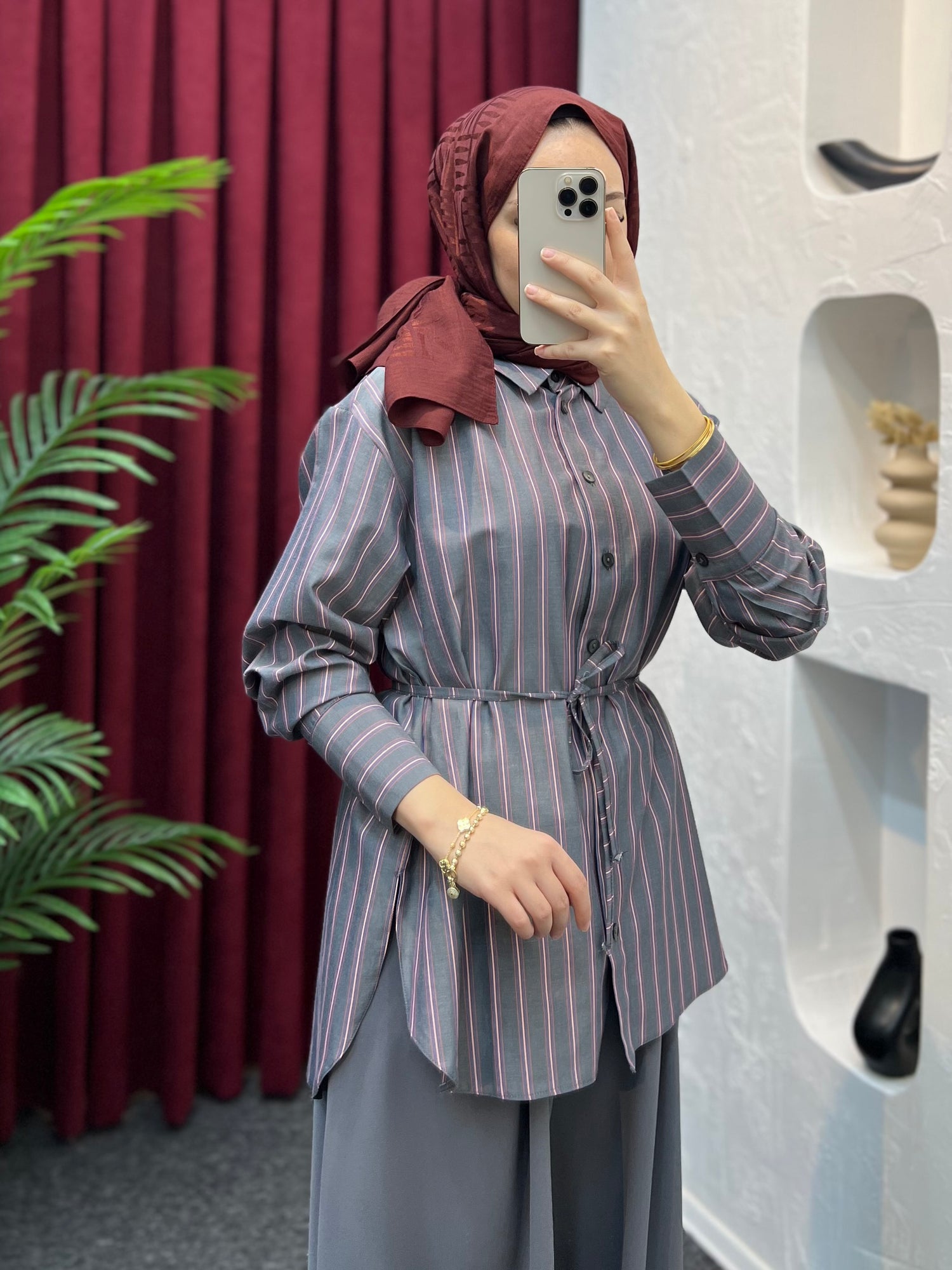 Eva Çizgili Gömlek