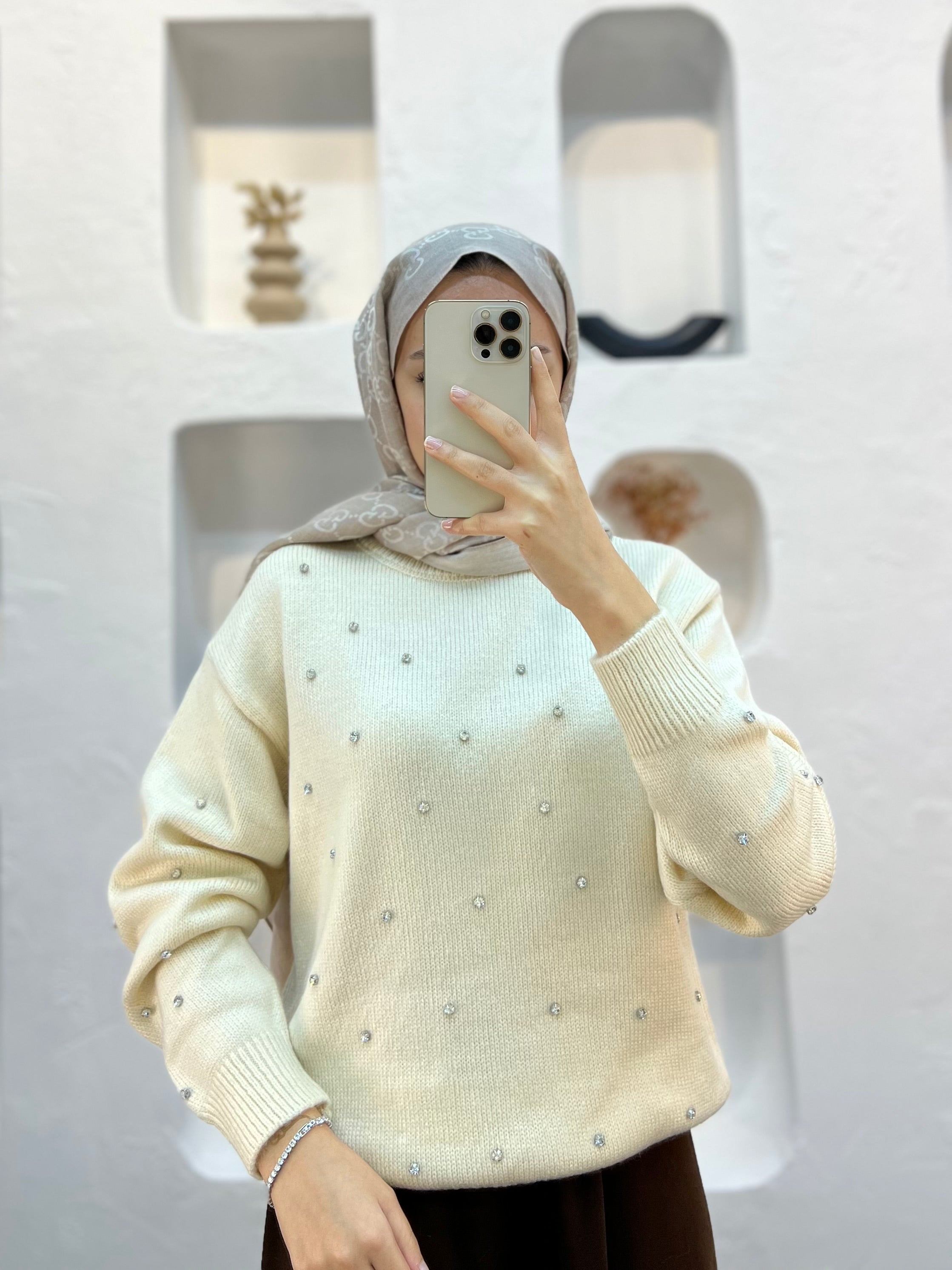 Diamond Taşlı Kazak