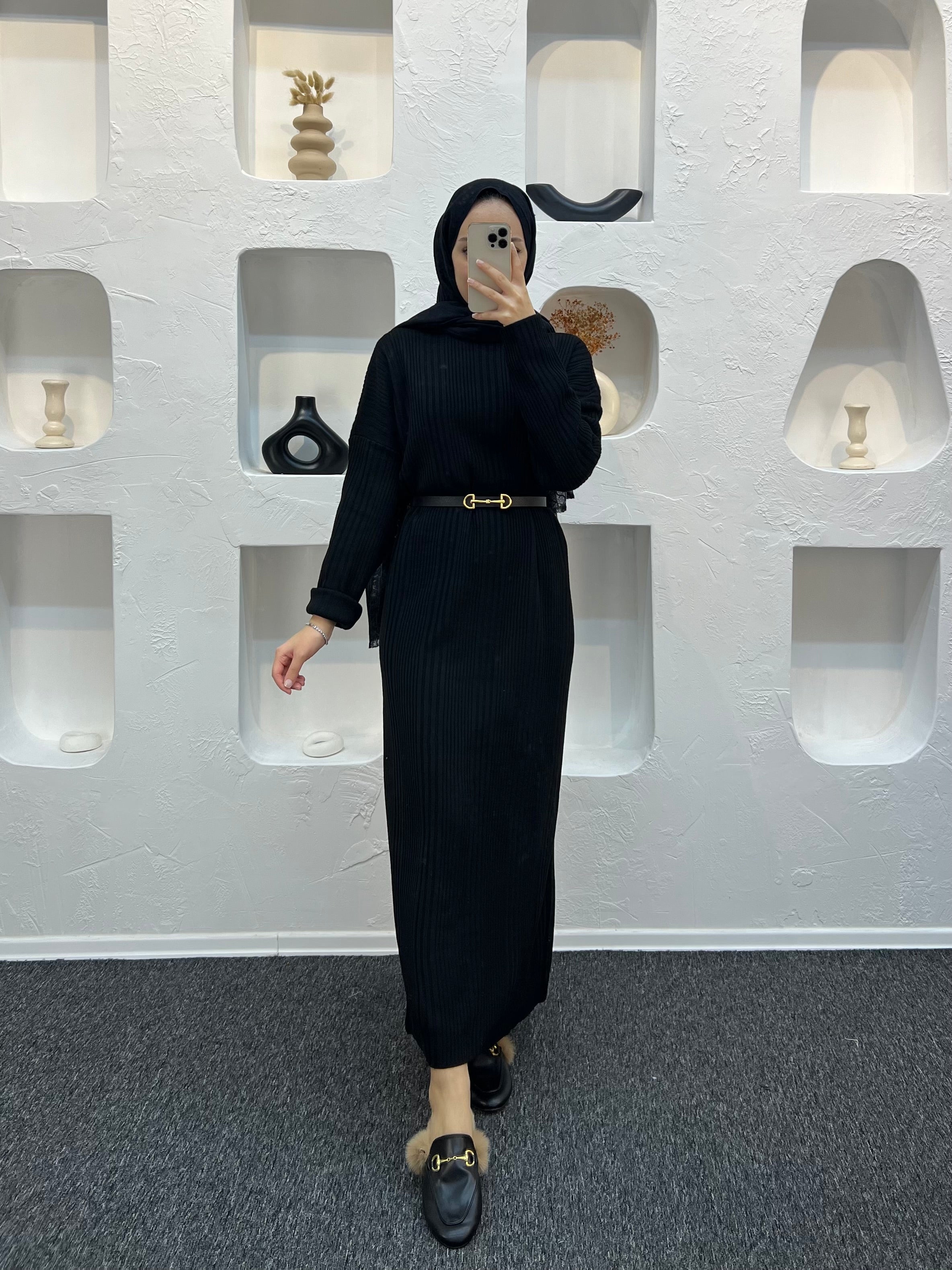 Fitilli Triko Elbise