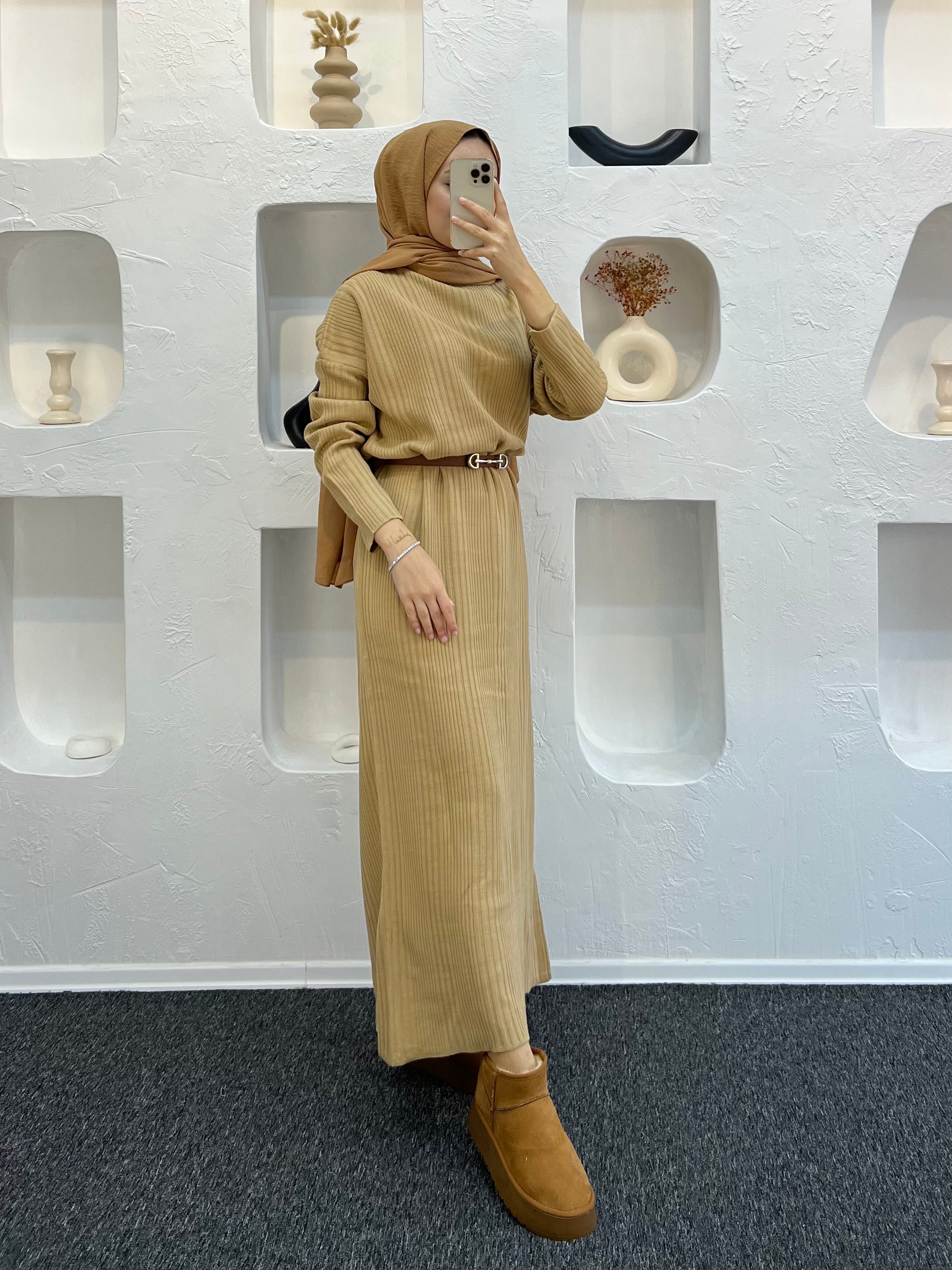 Fitilli Triko Elbise