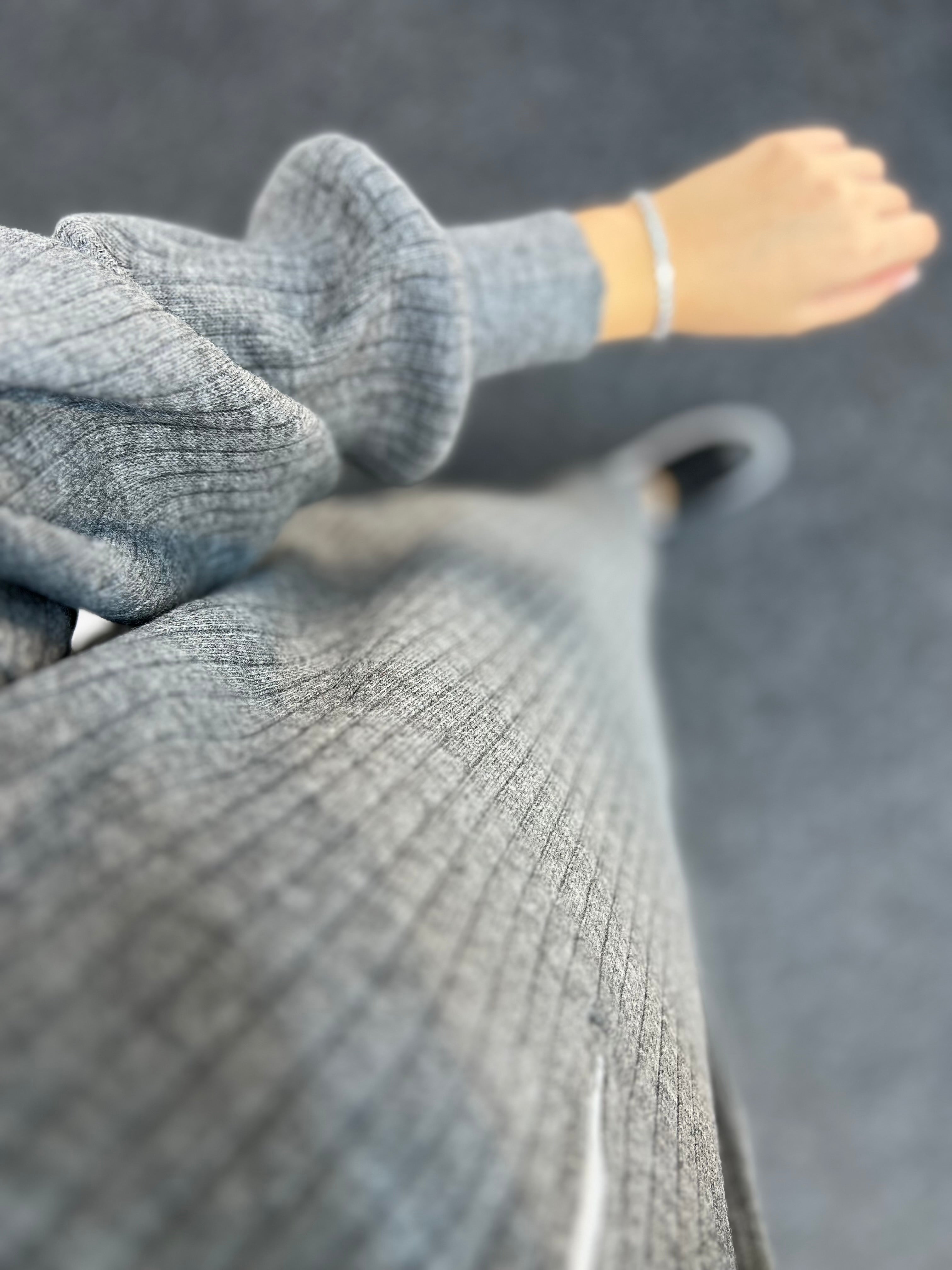 Fermuarlı Triko Elbise