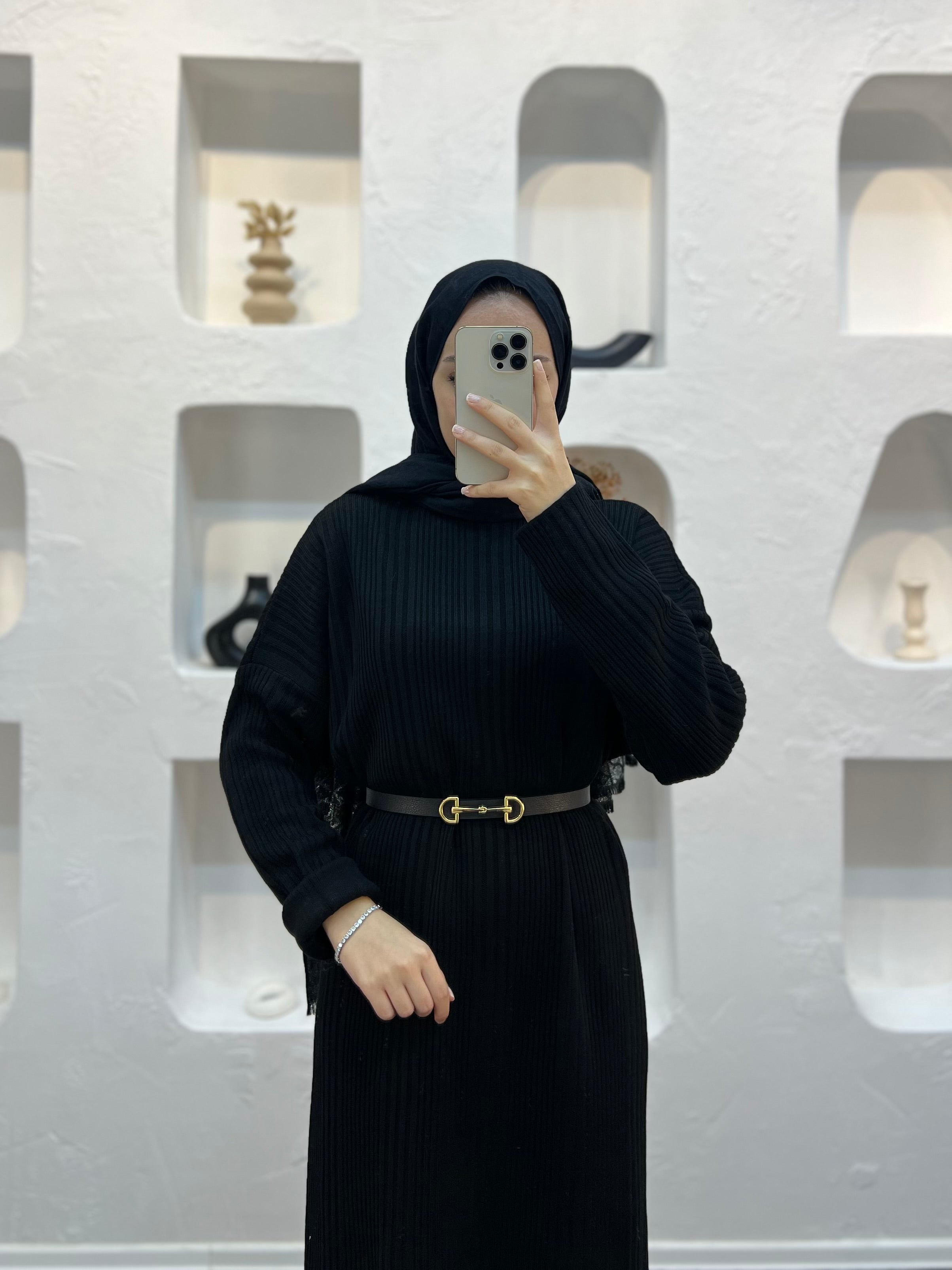 Fitilli Triko Elbise