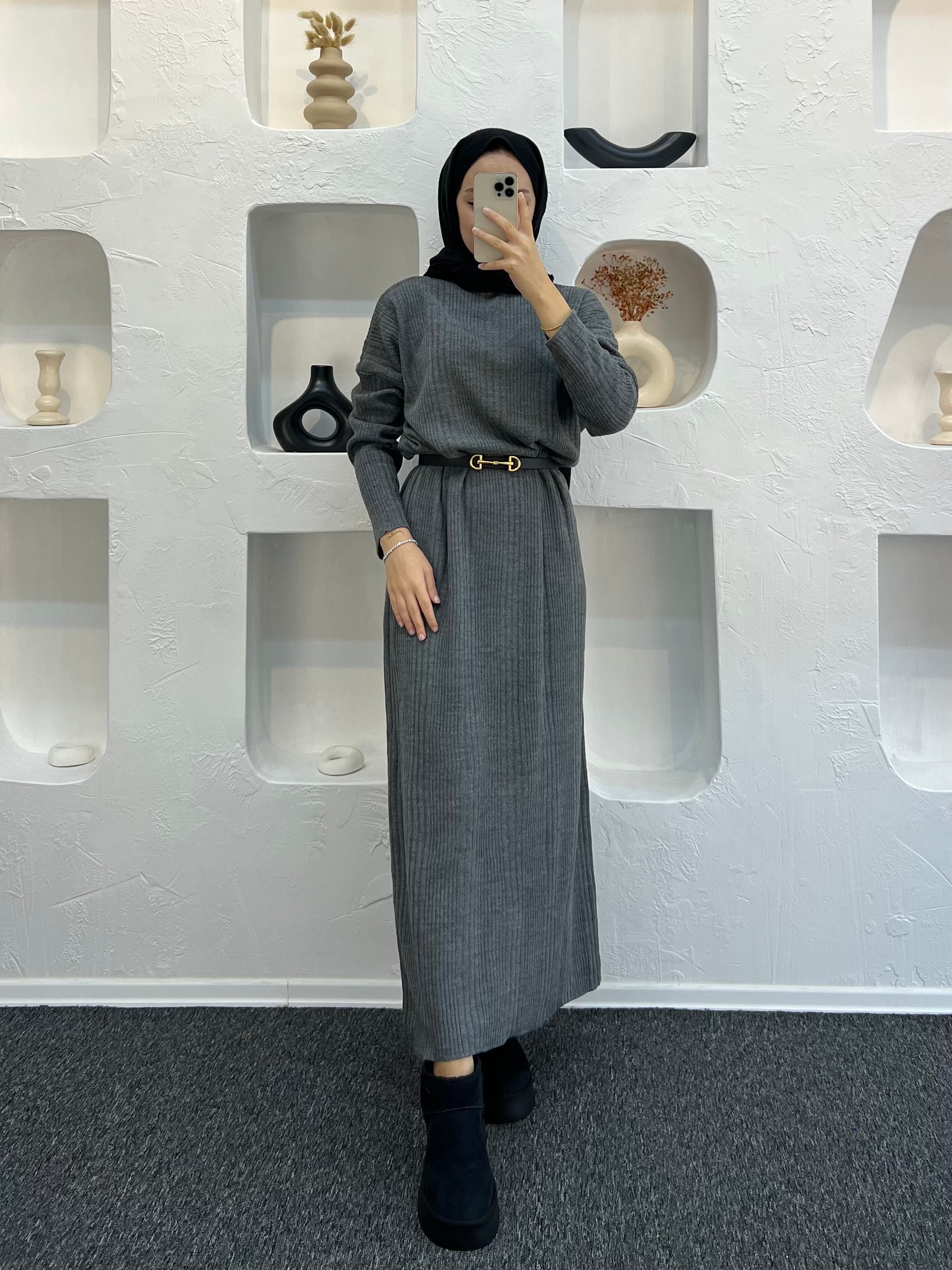 Fitilli Triko Elbise