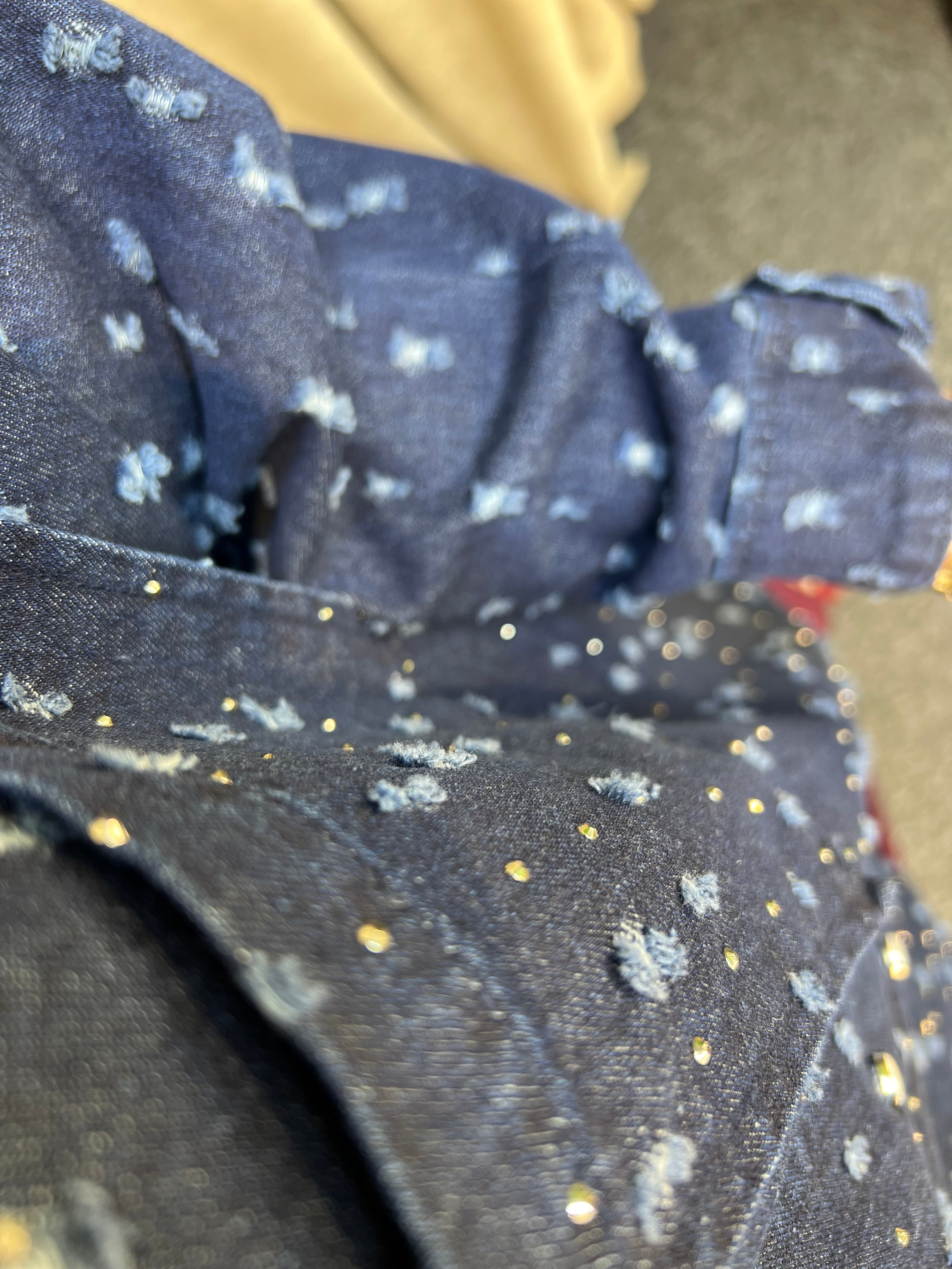 Ola Taşlı Kot Ceket