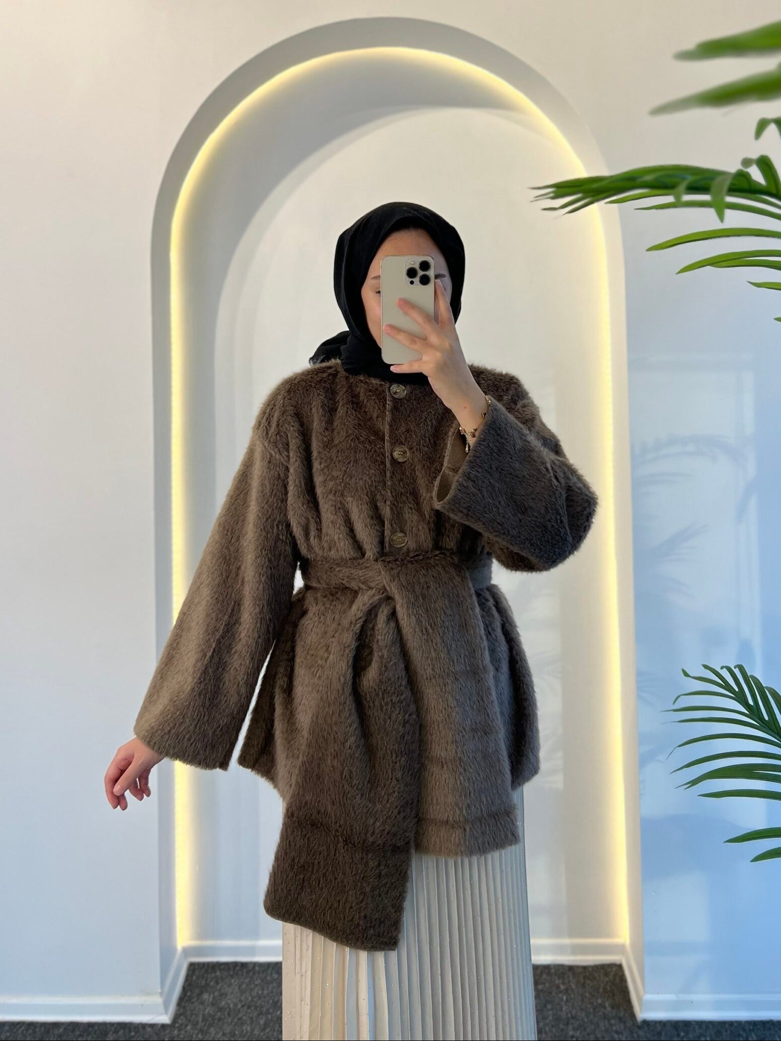 Ester Tüylü Atkılı Kap