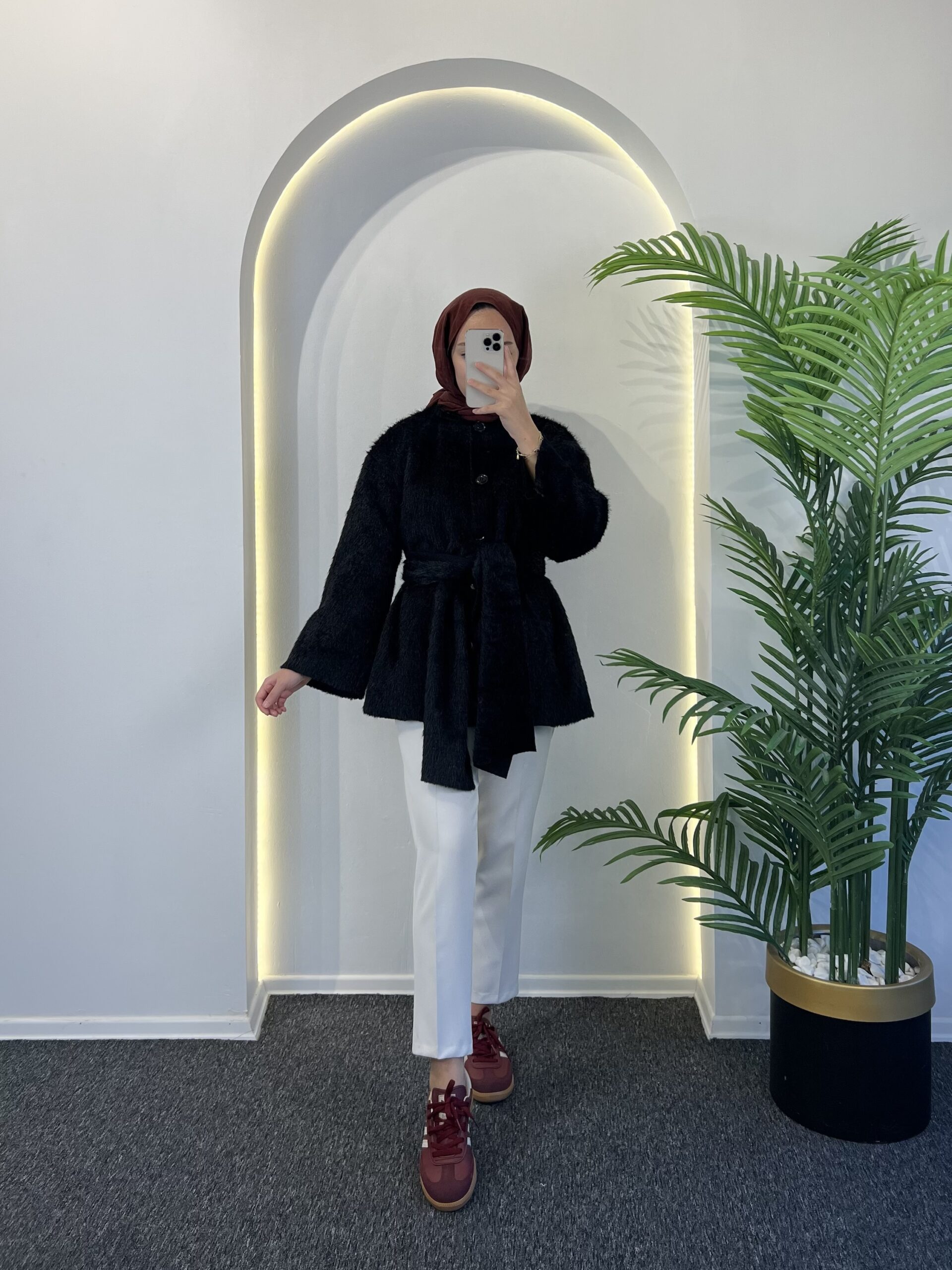 Ester Tüylü Atkılı Kap