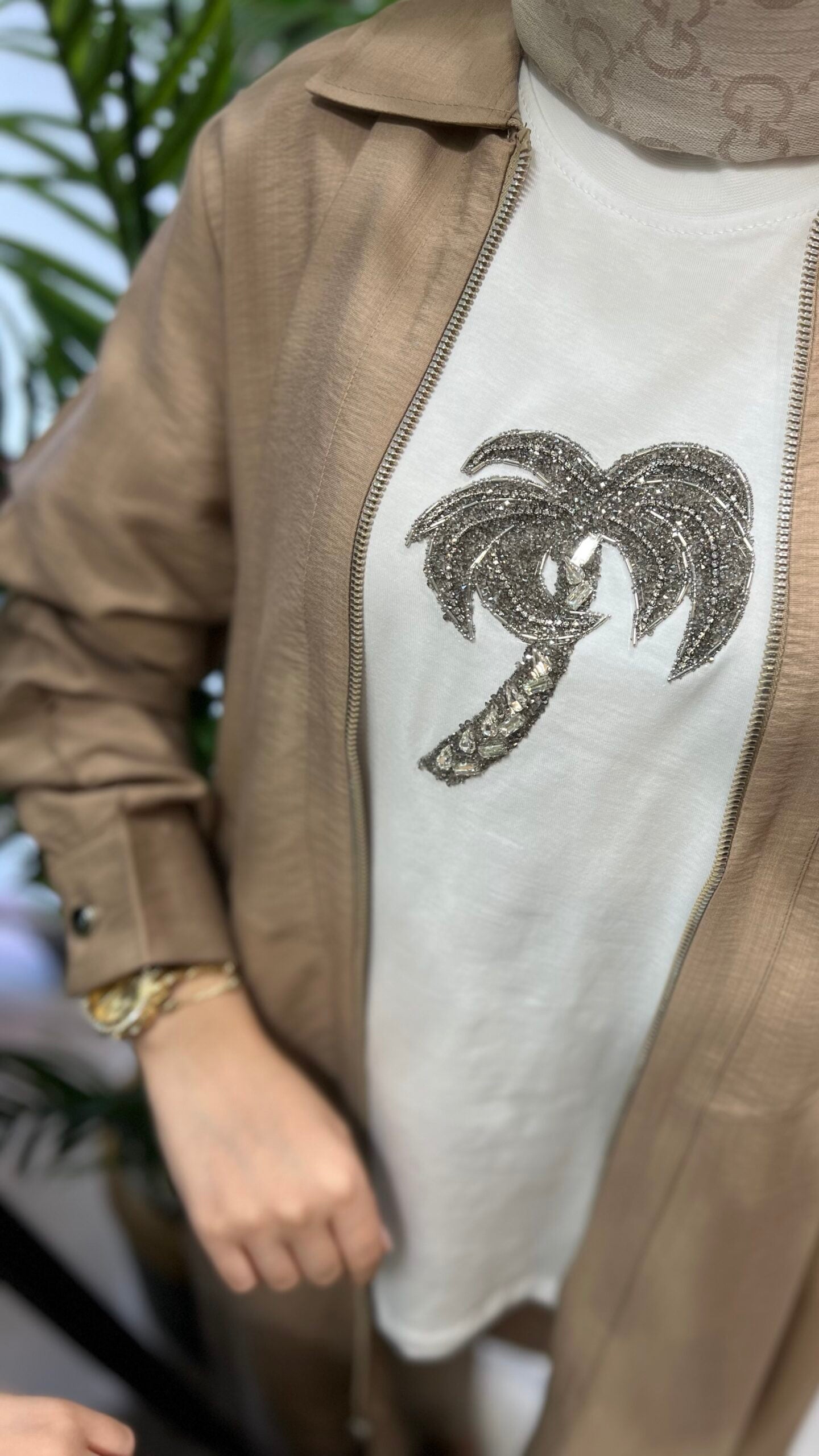 Taşlı Palmiye Tshirt