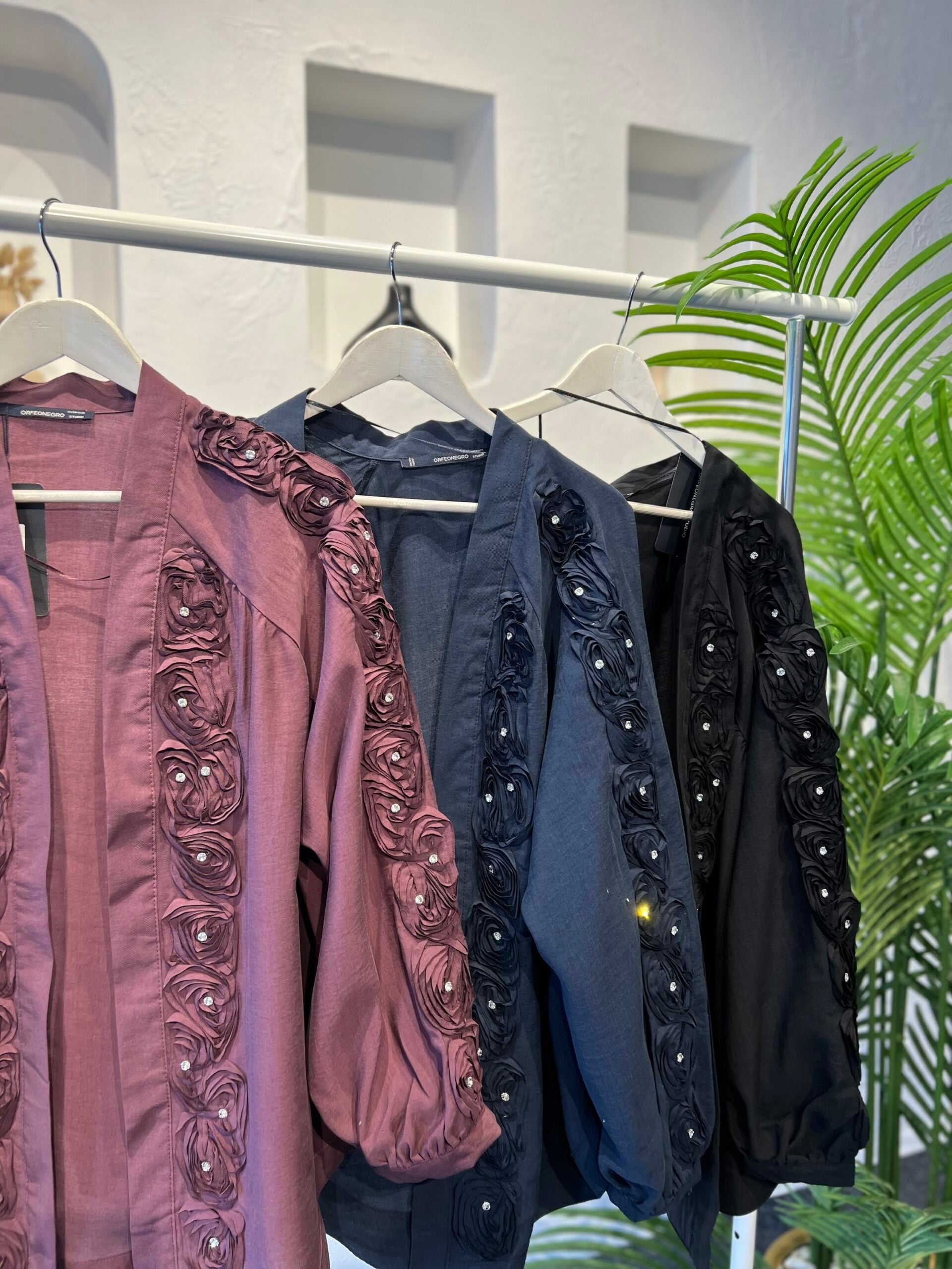 Taşlı Çiçek Kimono