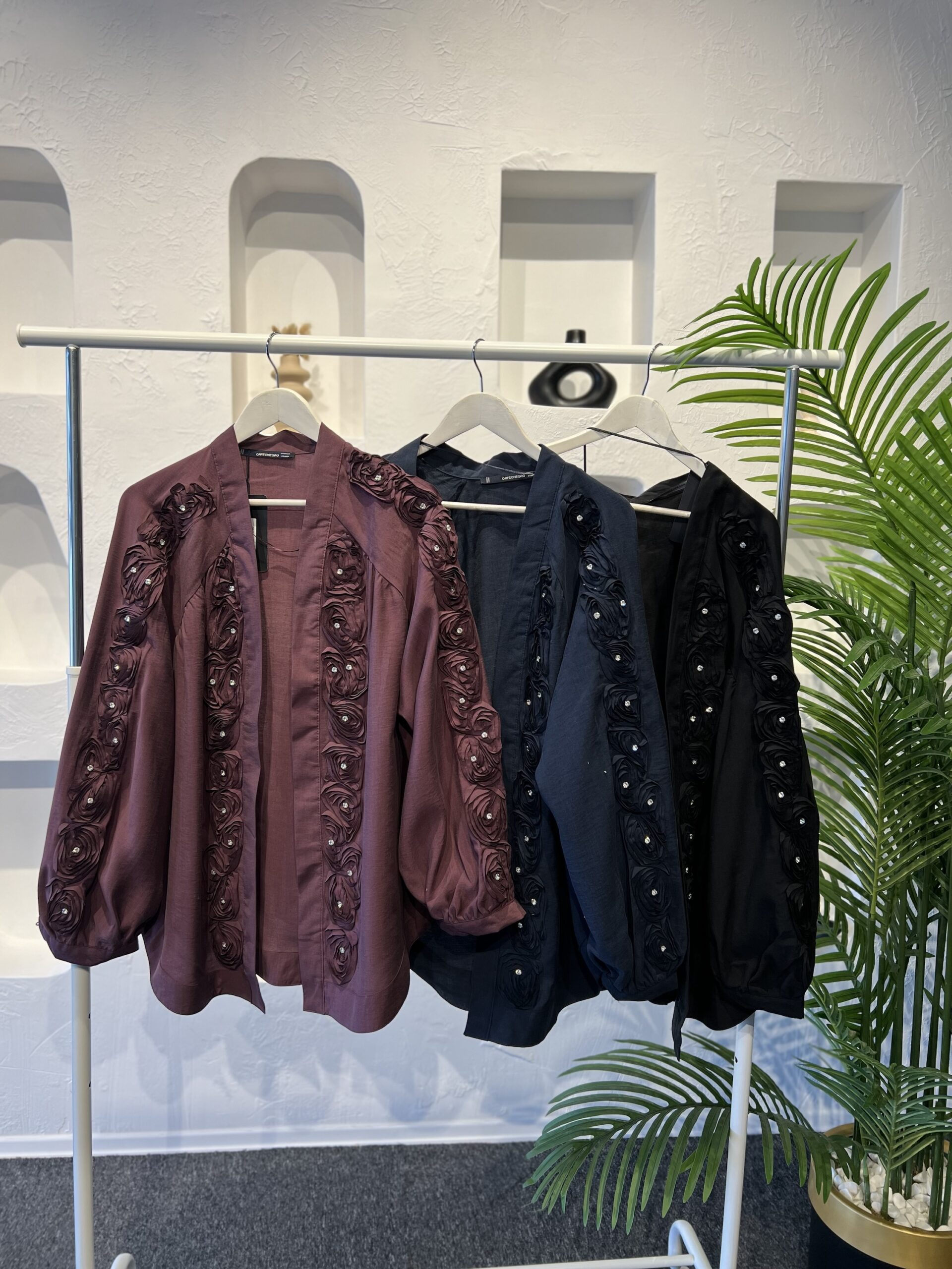 Taşlı Çiçek Kimono