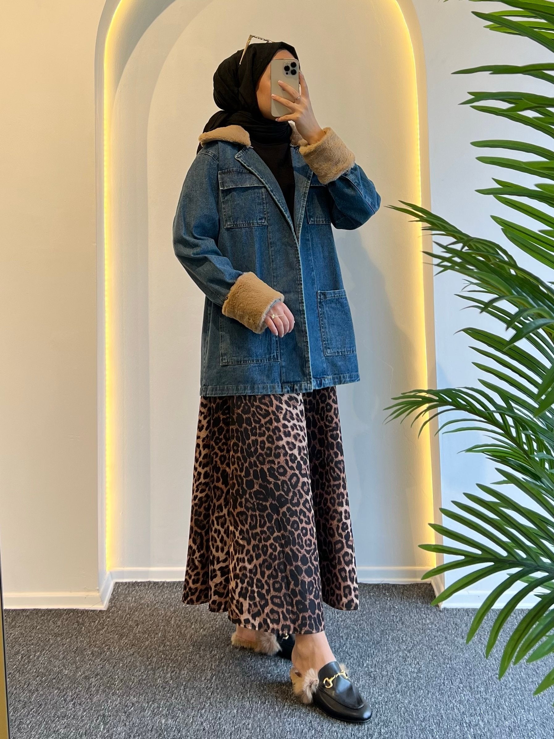 Lara Kürklü Kot Ceket