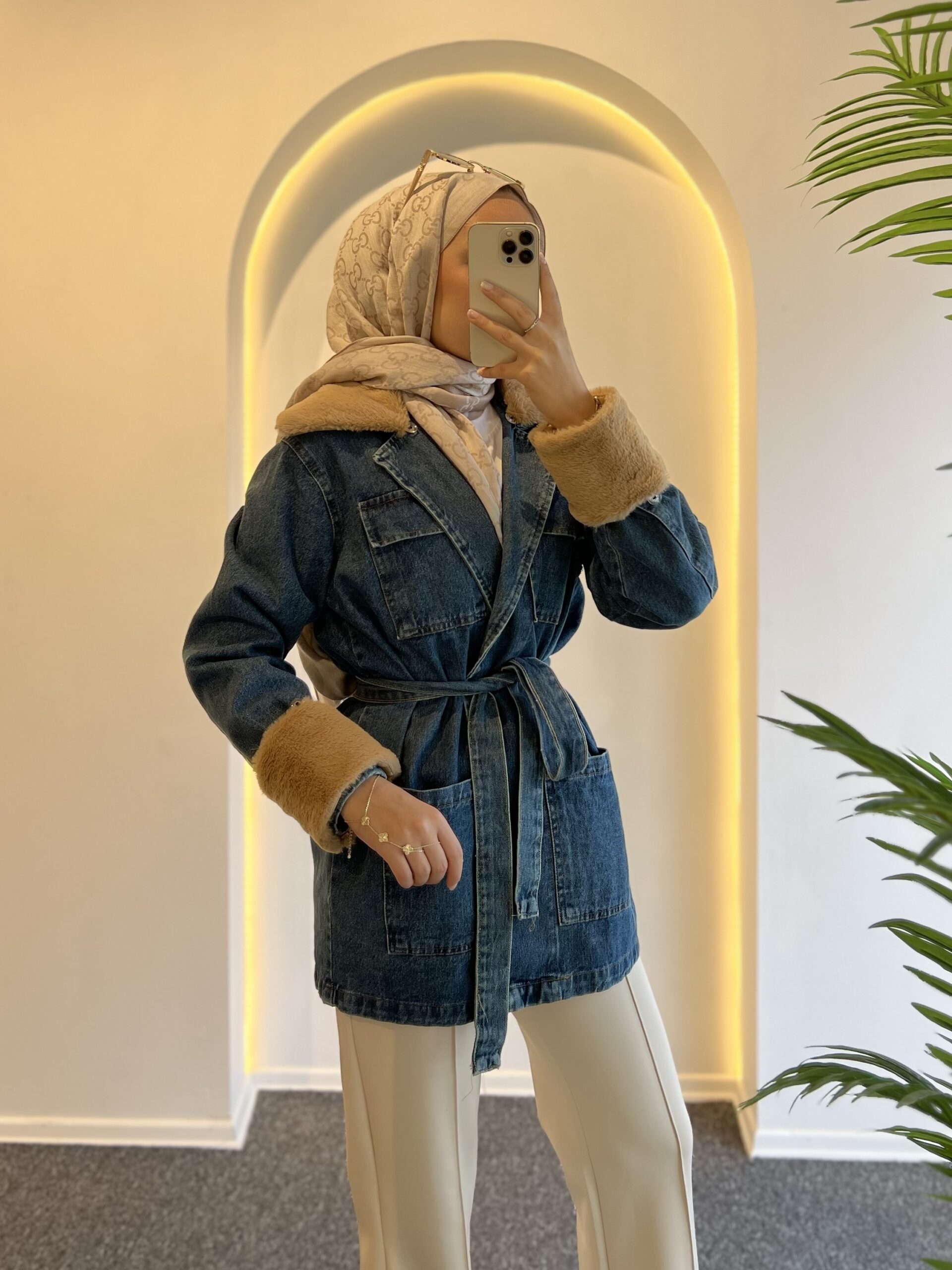 Lara Kürklü Kot Ceket