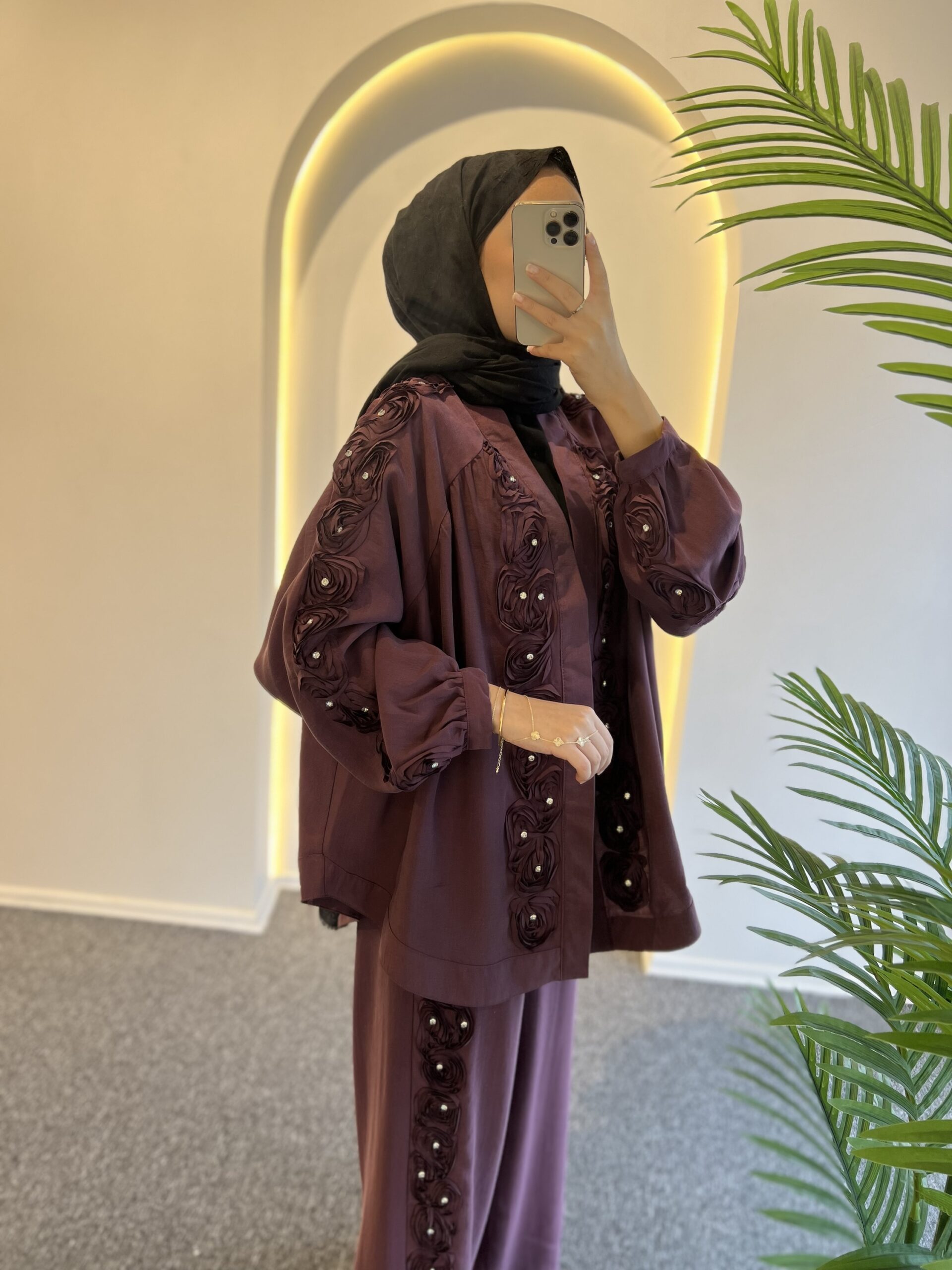 Taşlı Çiçek Kimono