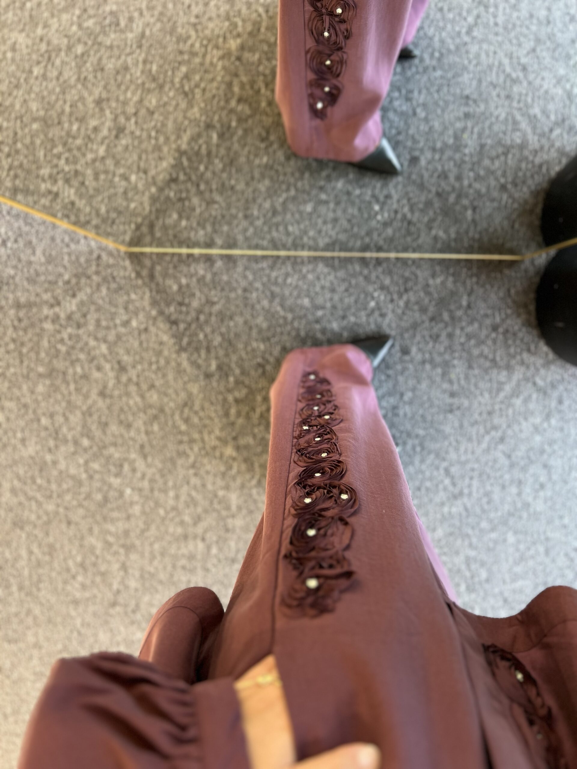 Taşlı Çiçek Pantolon